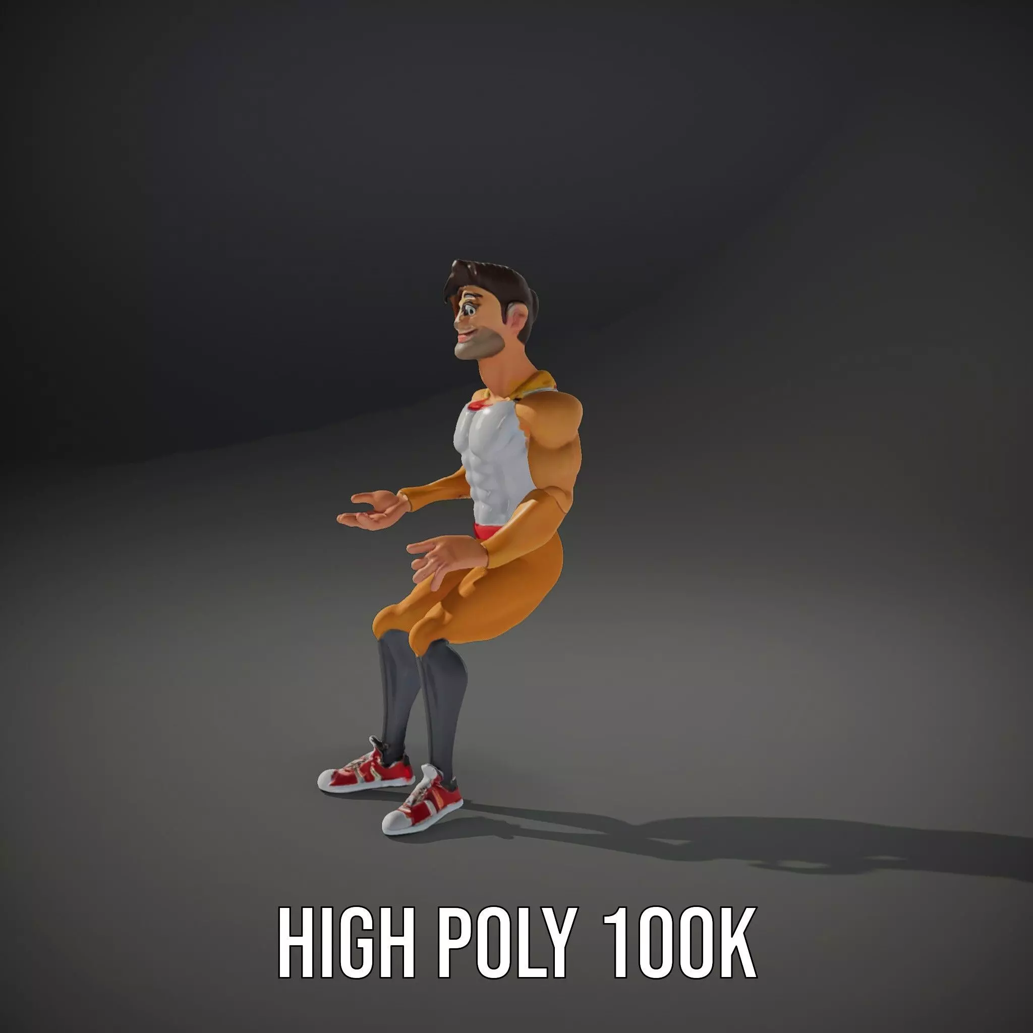 Heroic Superhero Character model pack Low-poly 3D model_10