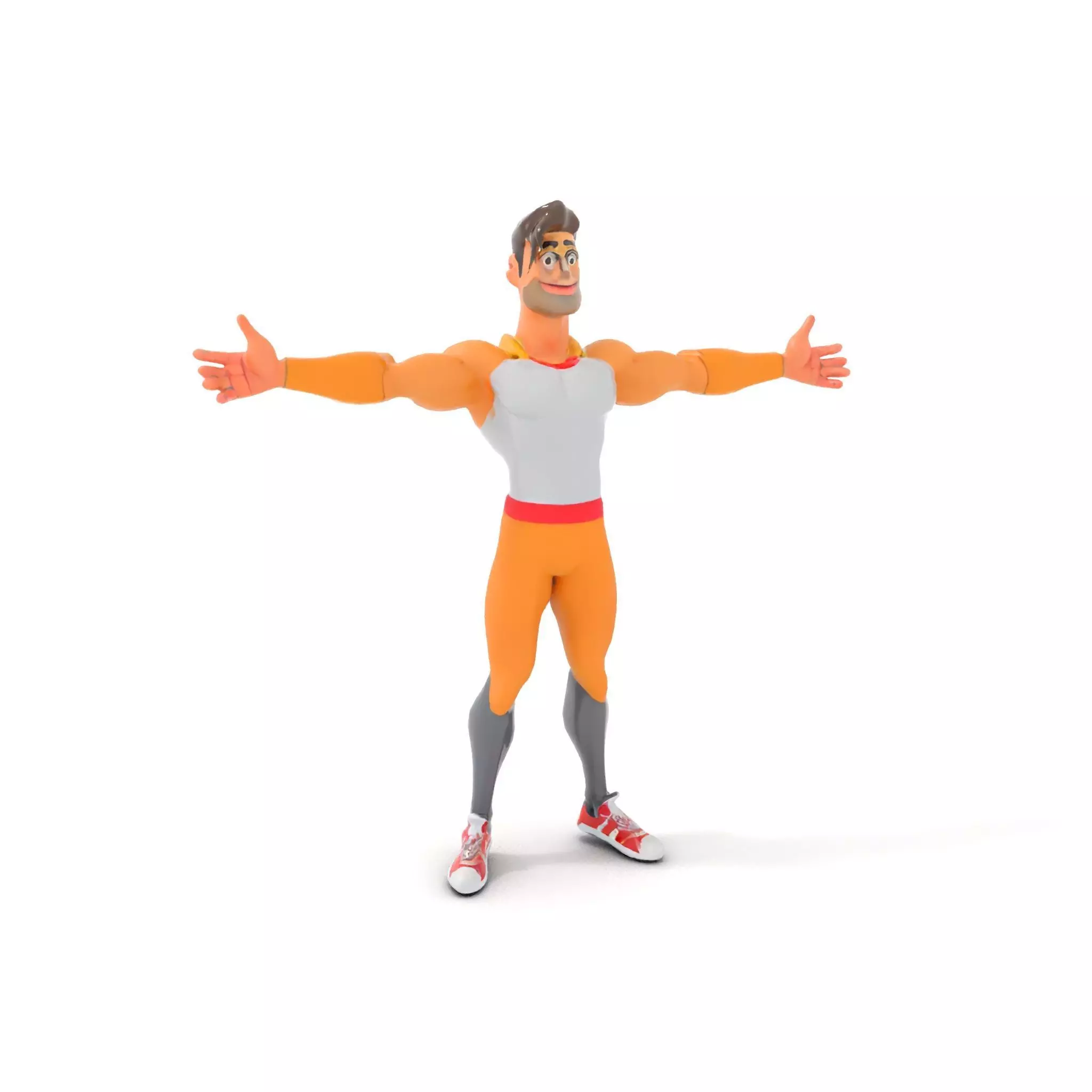 Heroic Superhero Character model pack Low-poly 3D model_5