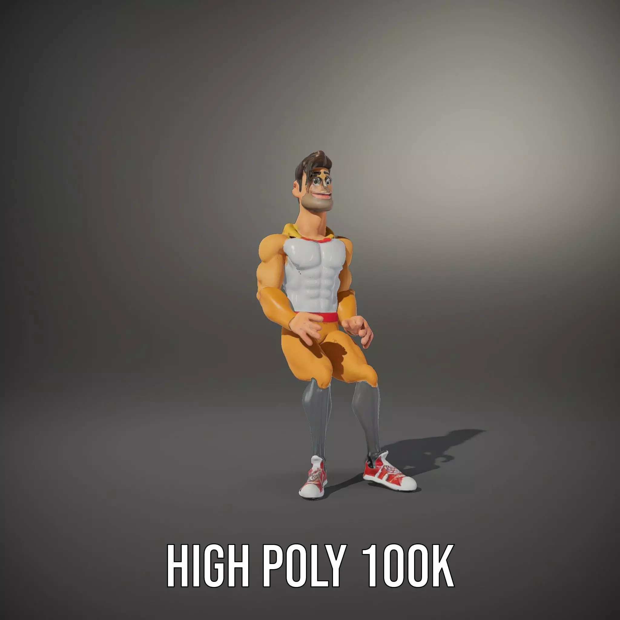 Heroic Superhero Character model pack Low-poly 3D model_8
