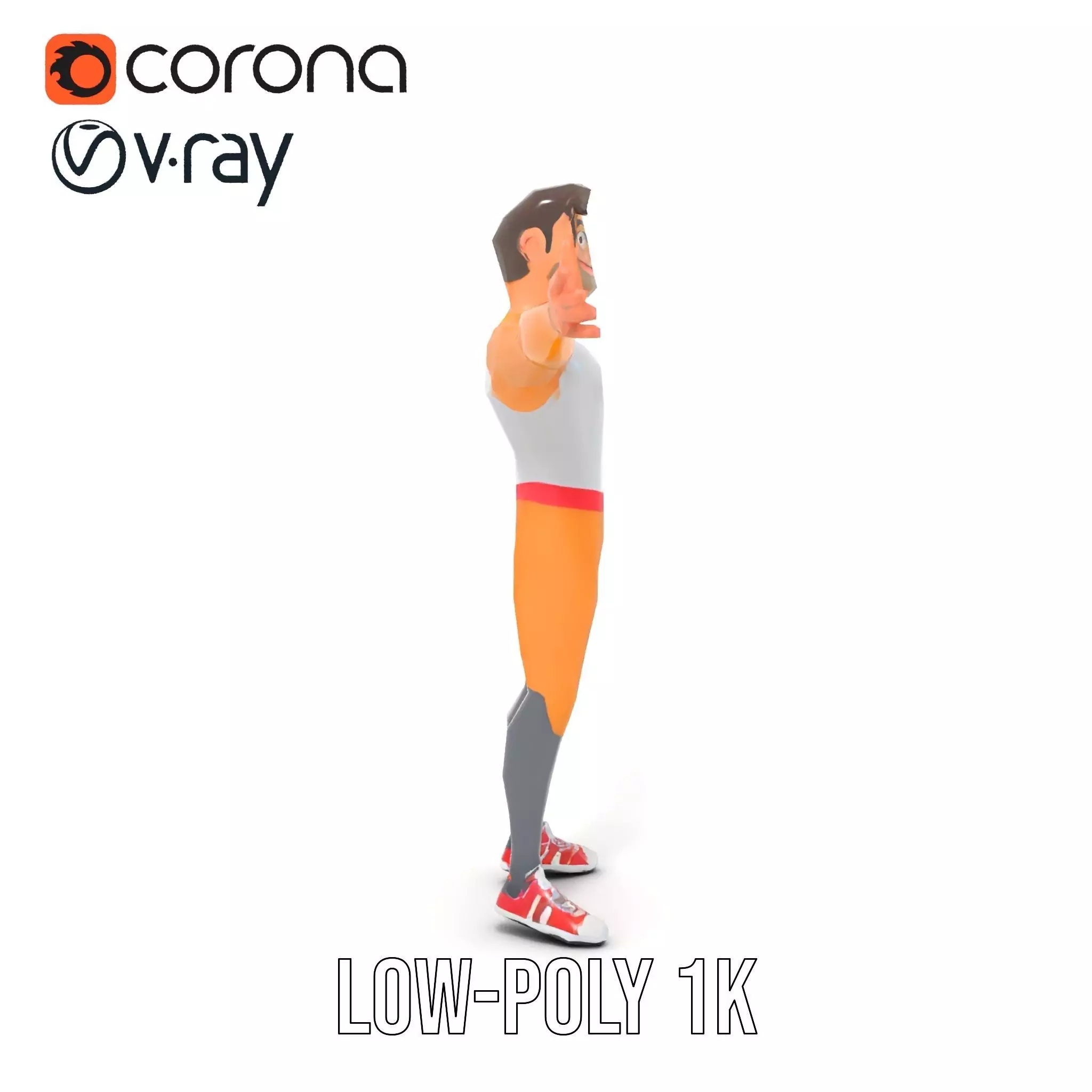 Heroic Superhero Character model pack Low-poly 3D model_14