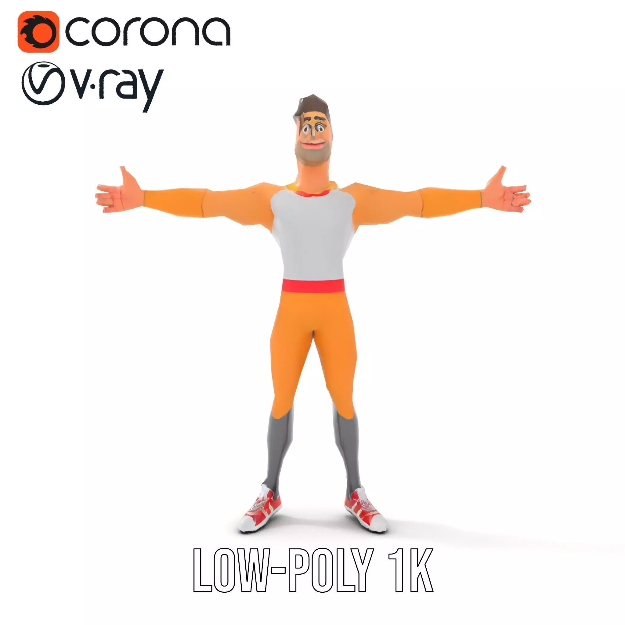 Heroic Superhero Character model pack Low-poly 3D model_22