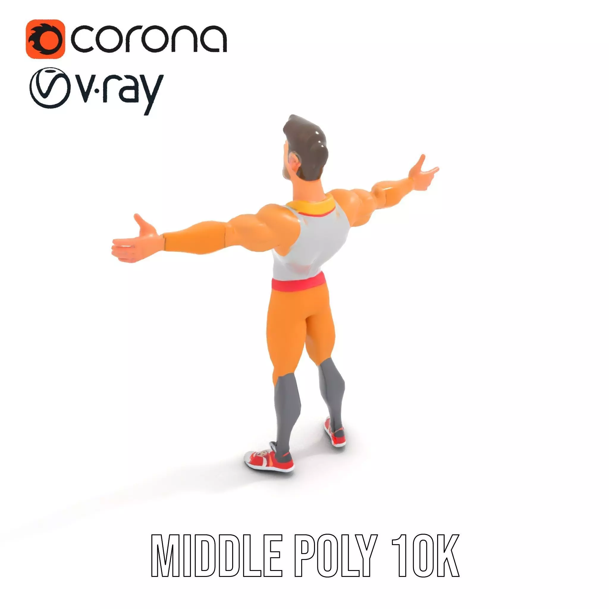Heroic Superhero Character model pack Low-poly 3D model_21