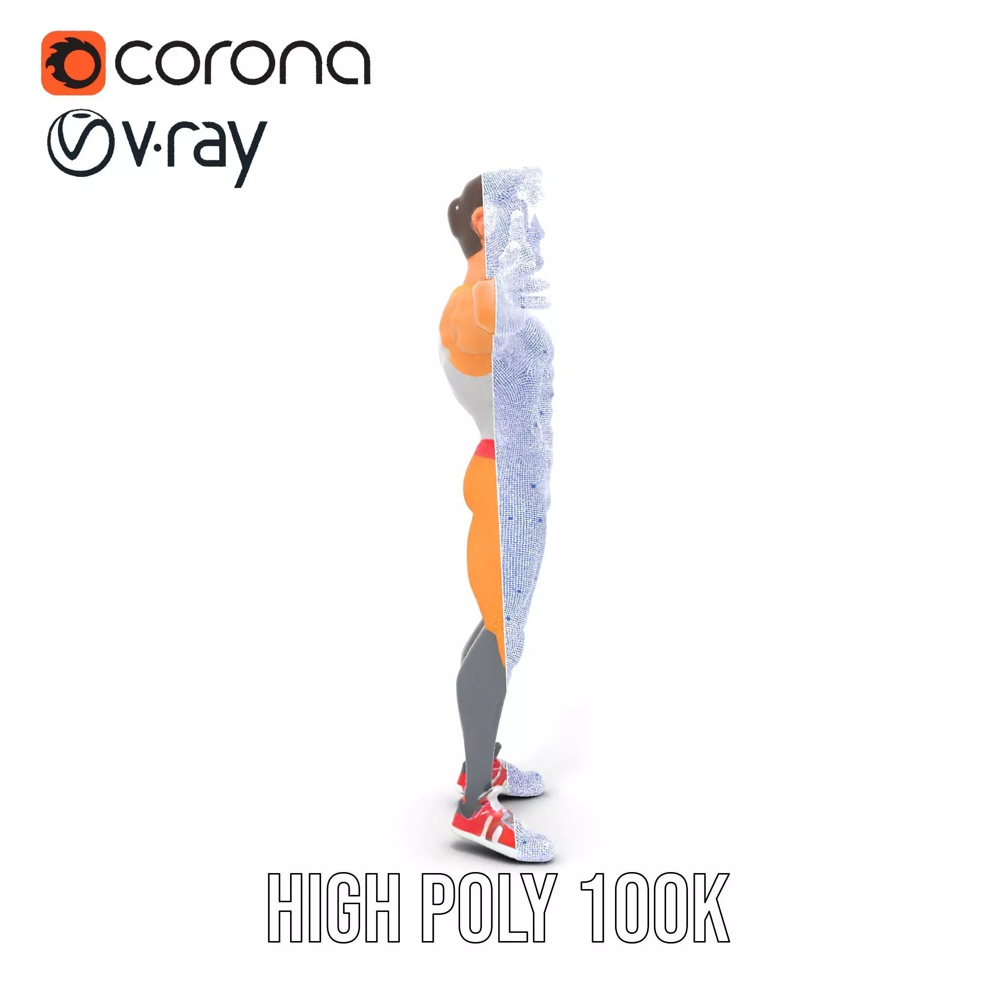 Heroic Superhero Character model pack Low-poly 3D model_33