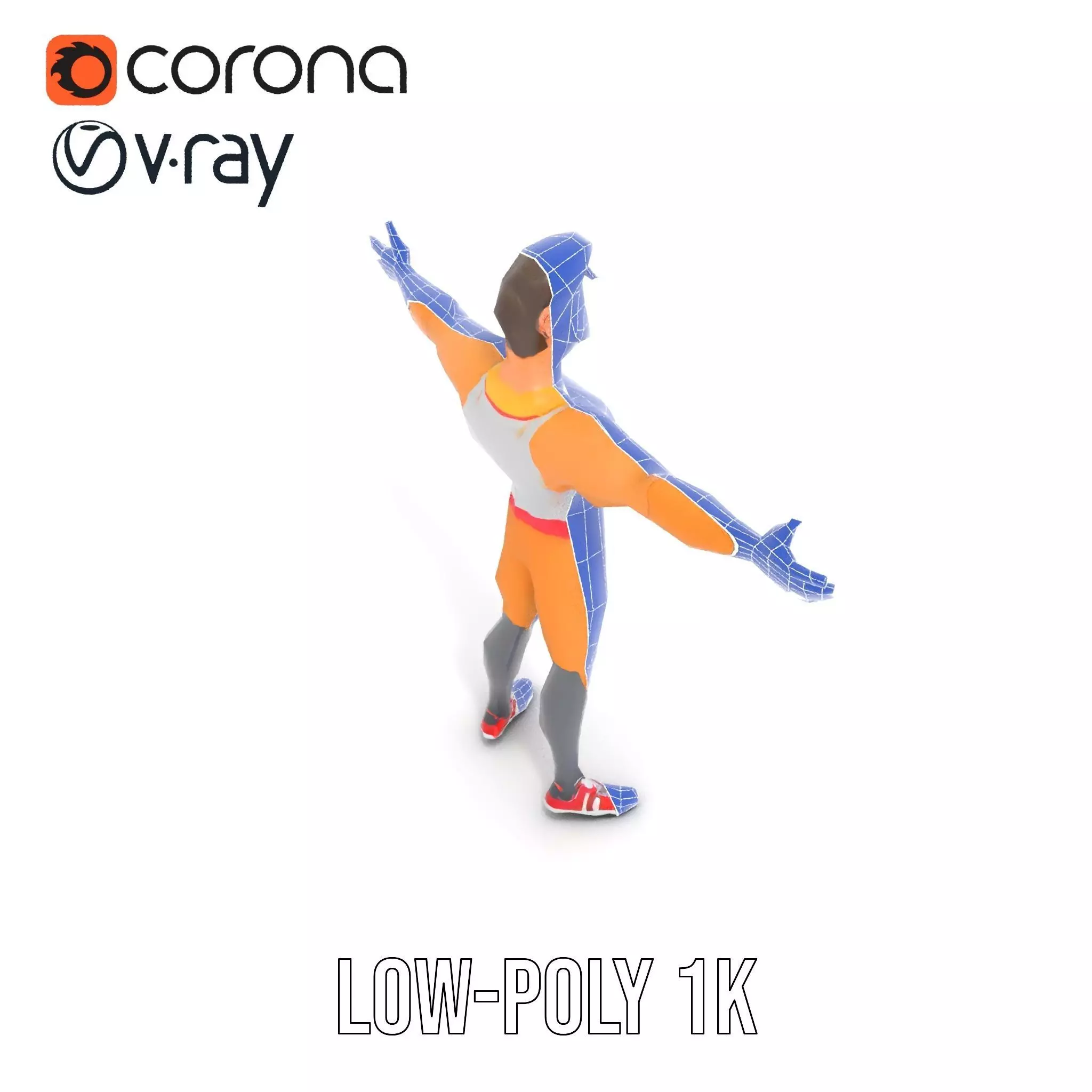 Heroic Superhero Character model pack Low-poly 3D model_20