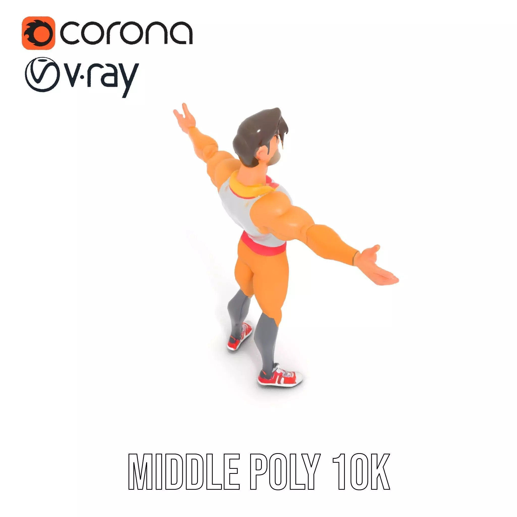 Heroic Superhero Character model pack Low-poly 3D model_16