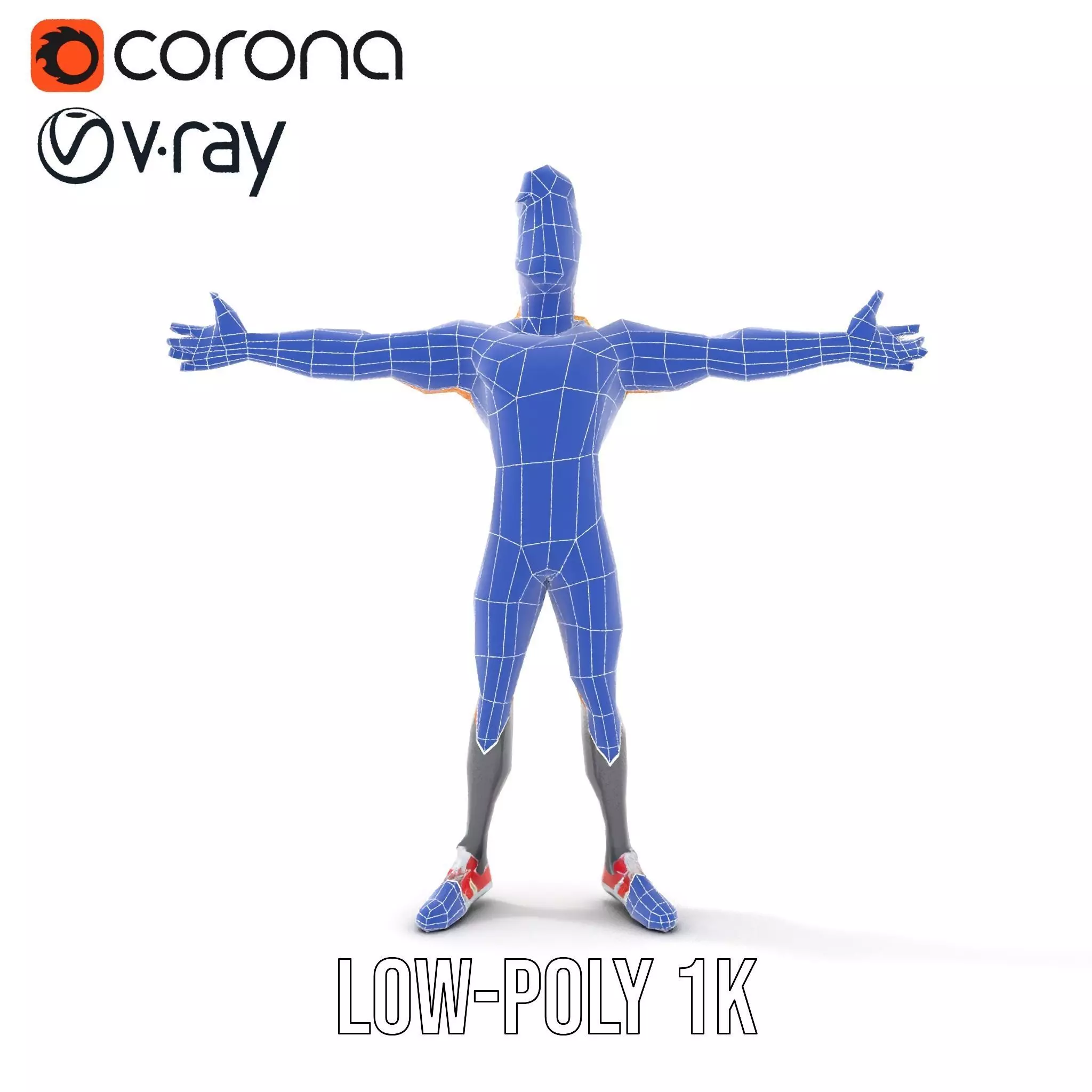 Heroic Superhero Character model pack Low-poly 3D model_30