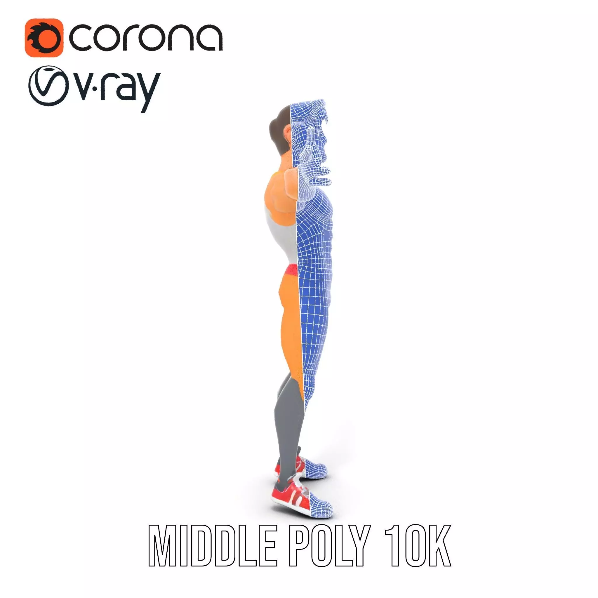 Heroic Superhero Character model pack Low-poly 3D model_23