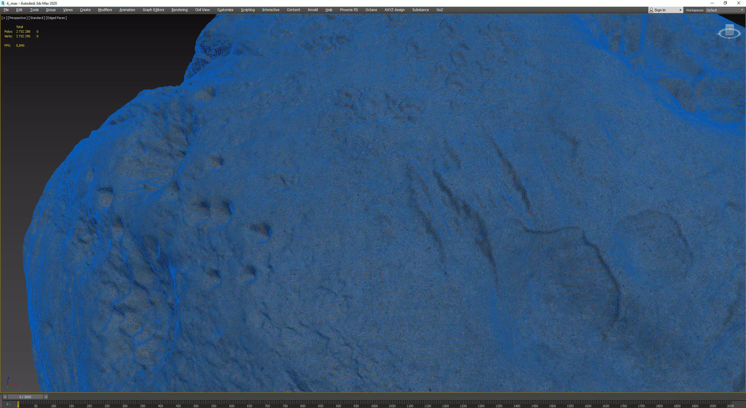 Realistic Asteroid Space Rock 3D print model_6