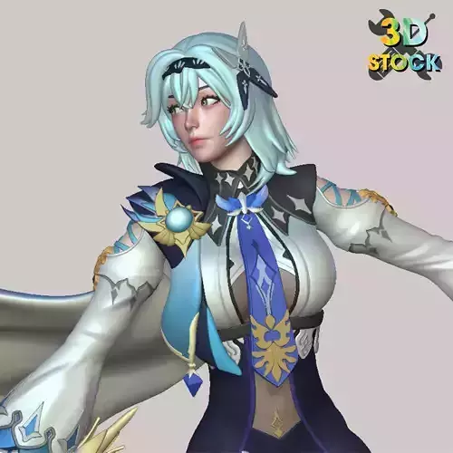 EULA GENSHIN IMPACT  Fanart 3D print model