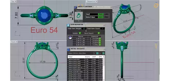 Rose Gold Wedding stl 3dm Ring Jeweler jr00230