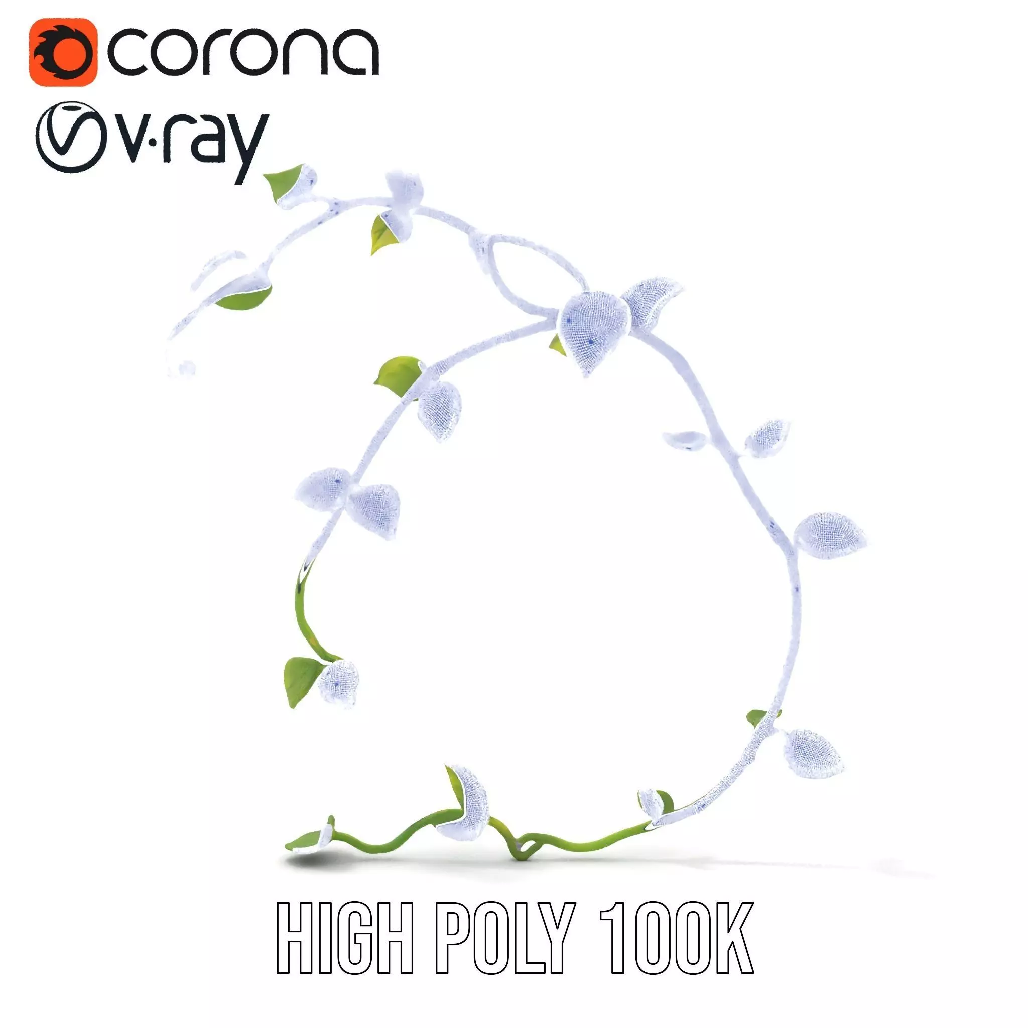 Vibrant Leafy Vine model pack Low-poly 3D model_33