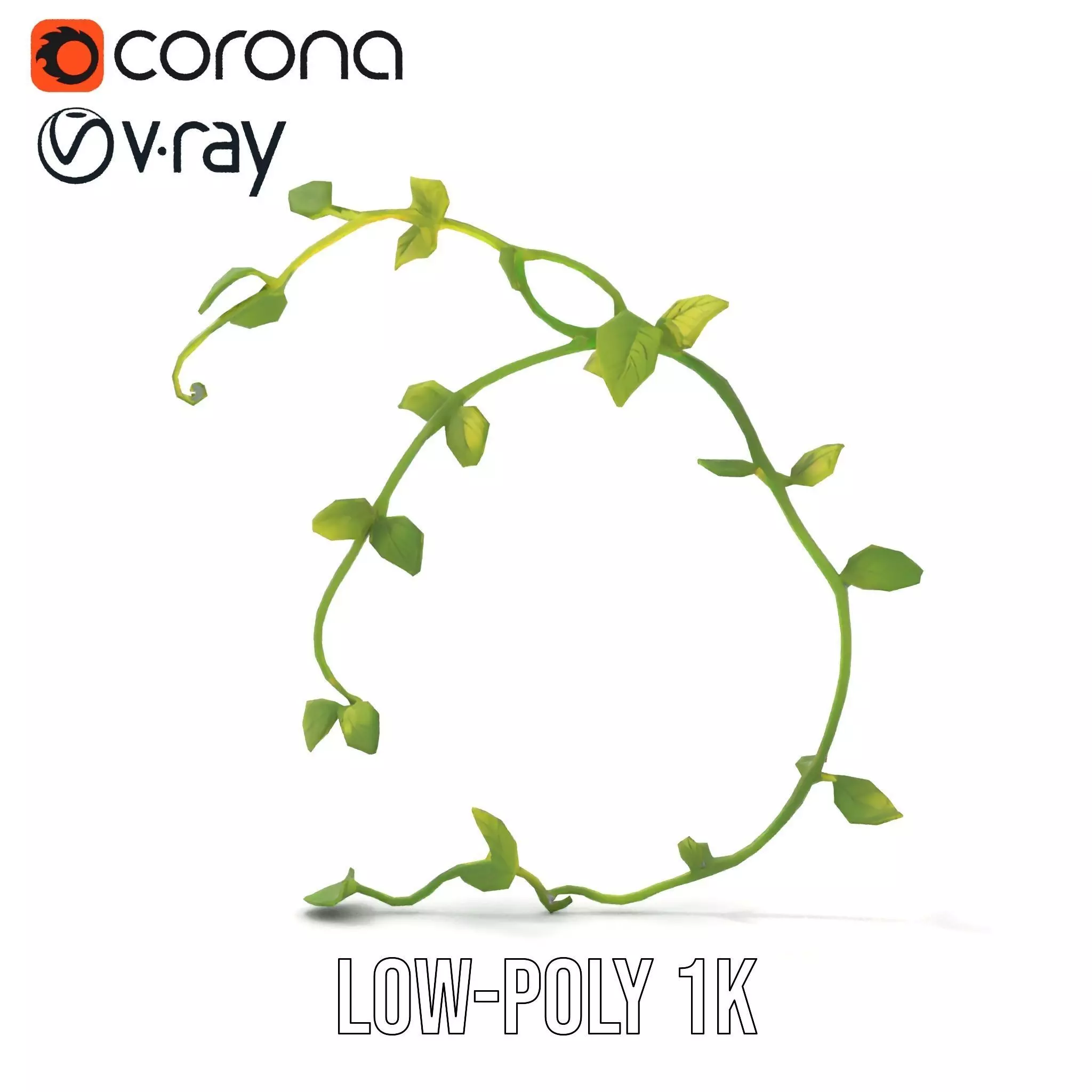 Vibrant Leafy Vine model pack Low-poly 3D model_9