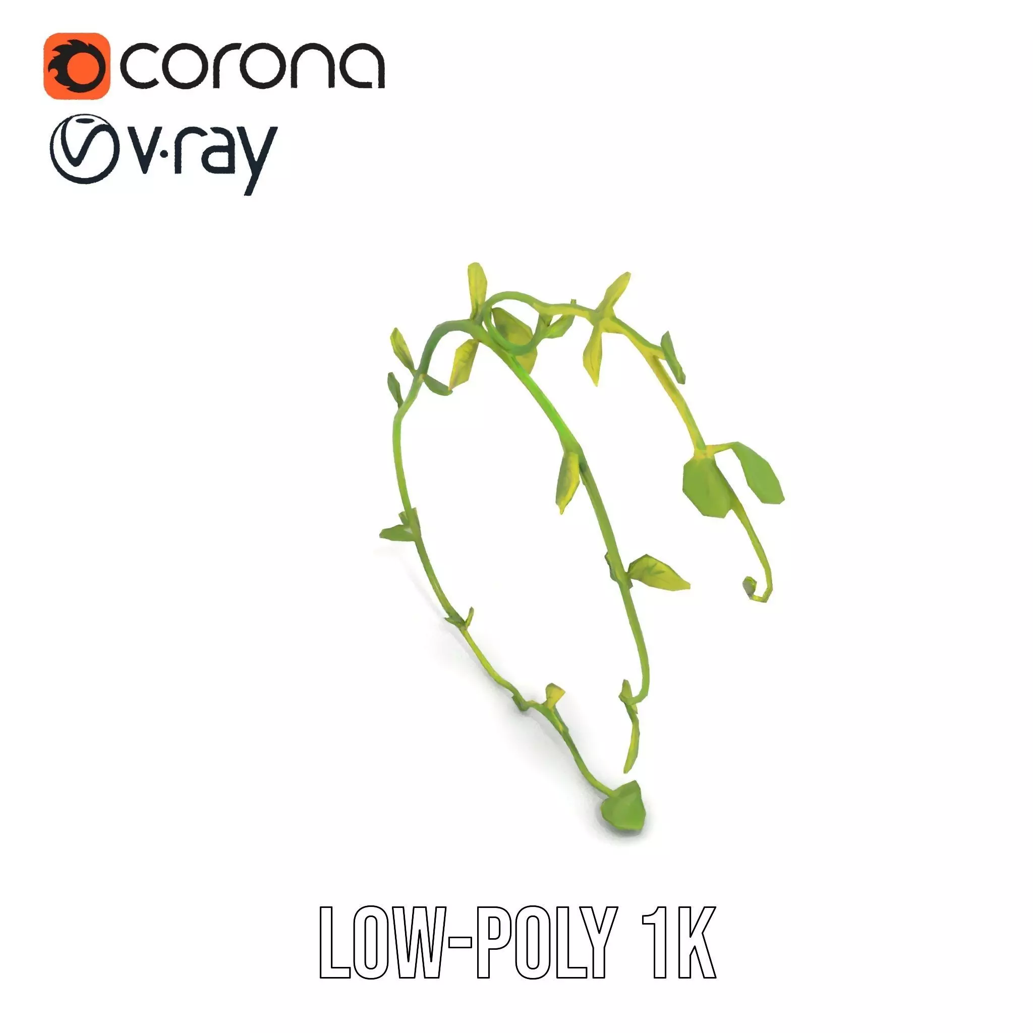 Vibrant Leafy Vine model pack Low-poly 3D model_7