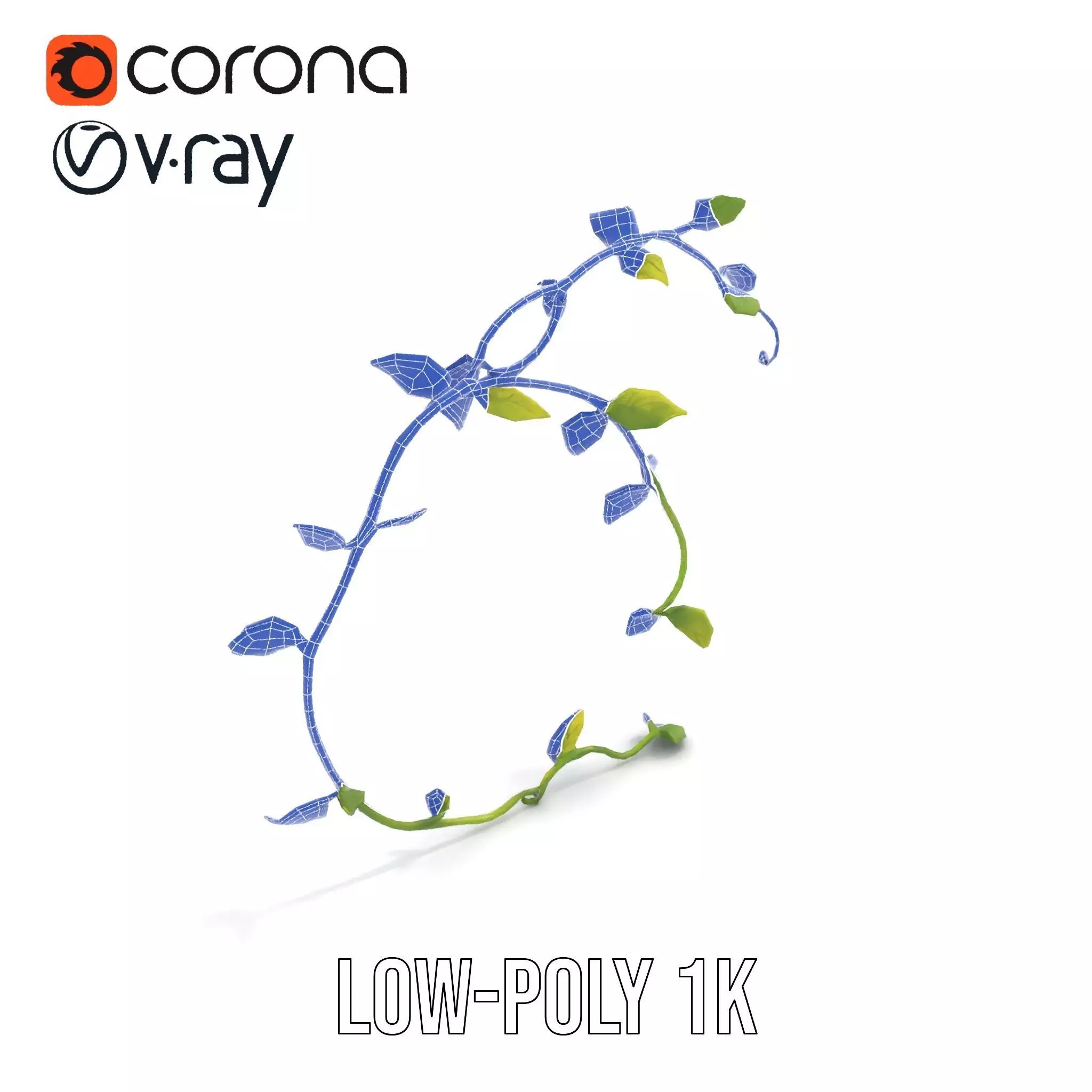 Vibrant Leafy Vine model pack Low-poly 3D model_14