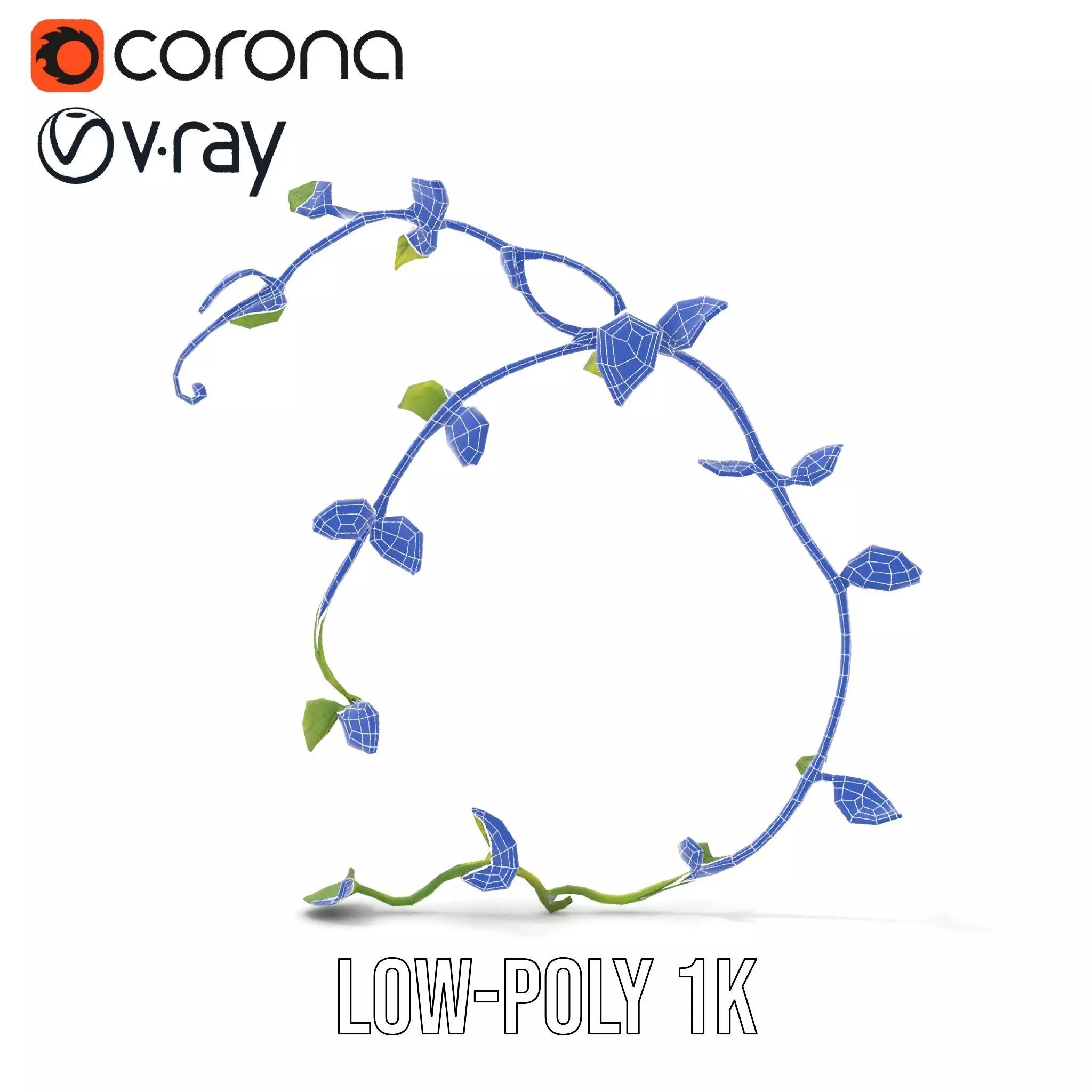 Vibrant Leafy Vine model pack Low-poly 3D model_25