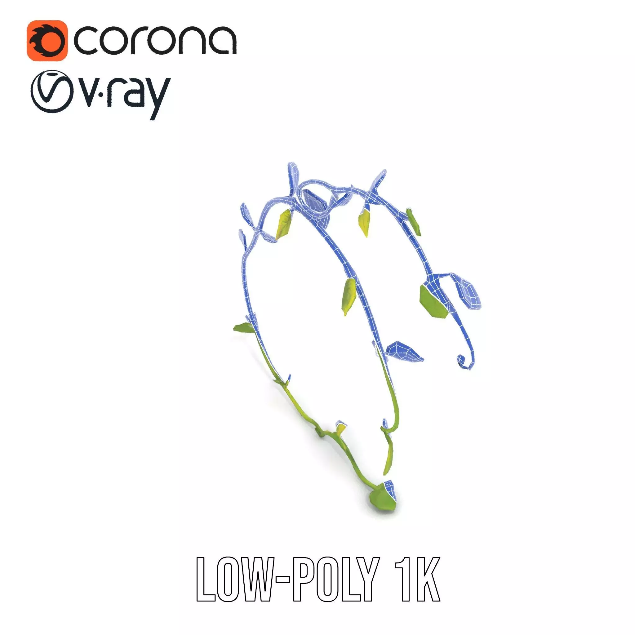 Vibrant Leafy Vine model pack Low-poly 3D model_28