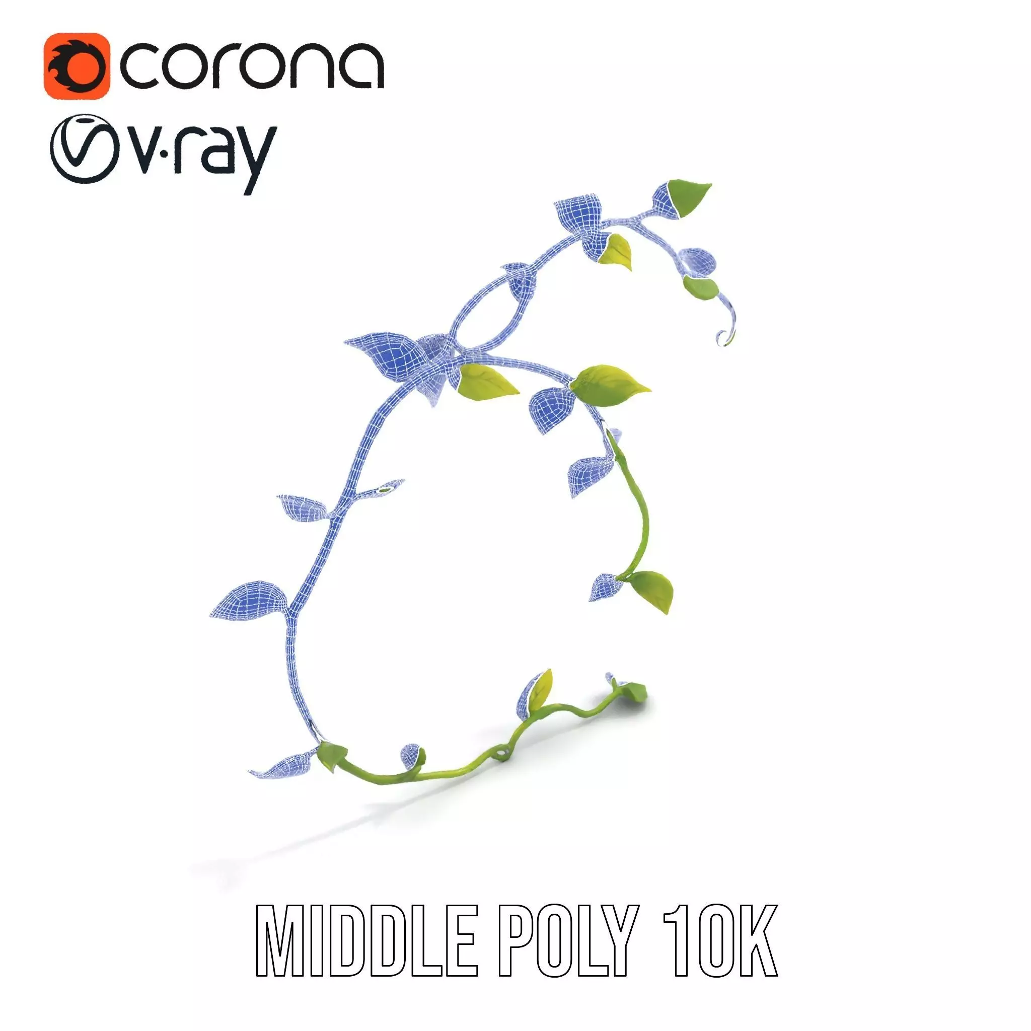 Vibrant Leafy Vine model pack Low-poly 3D model_24