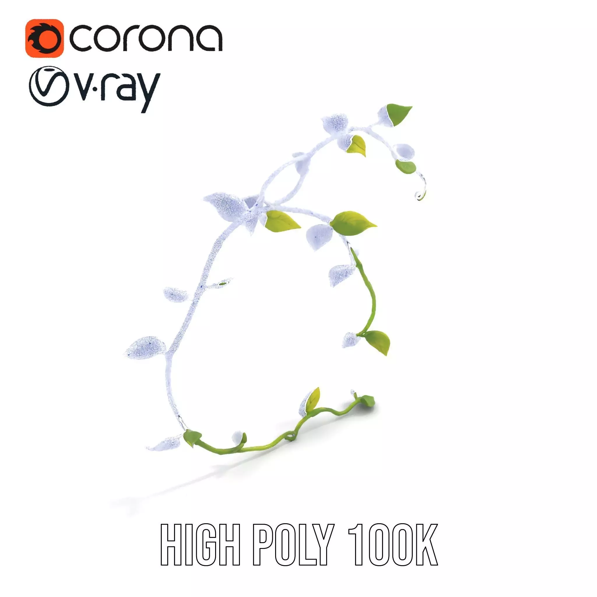 Vibrant Leafy Vine model pack Low-poly 3D model_32