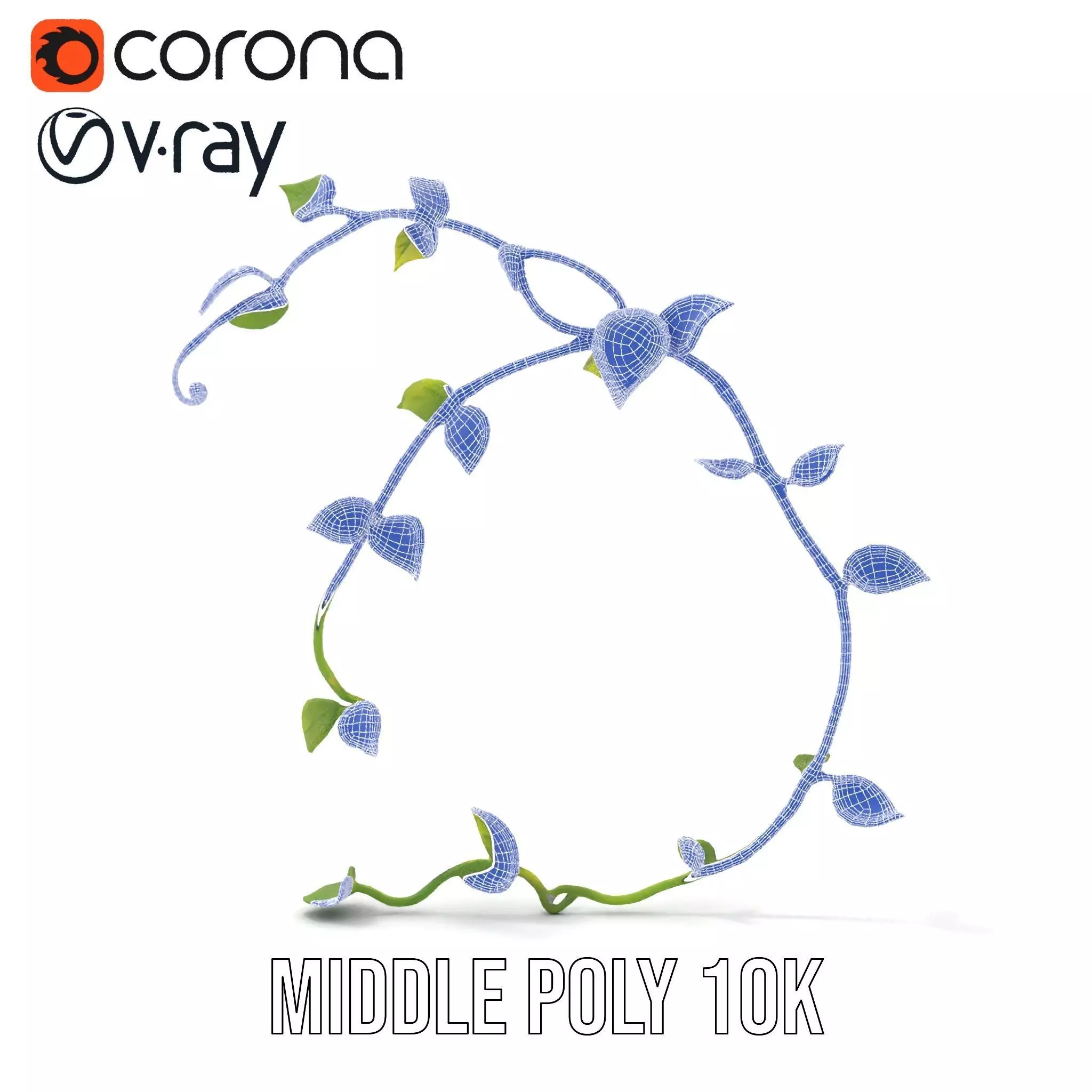 Vibrant Leafy Vine model pack Low-poly 3D model_29