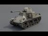 M2E2 Flamethrower Medium Tank Low-poly 3D model_1