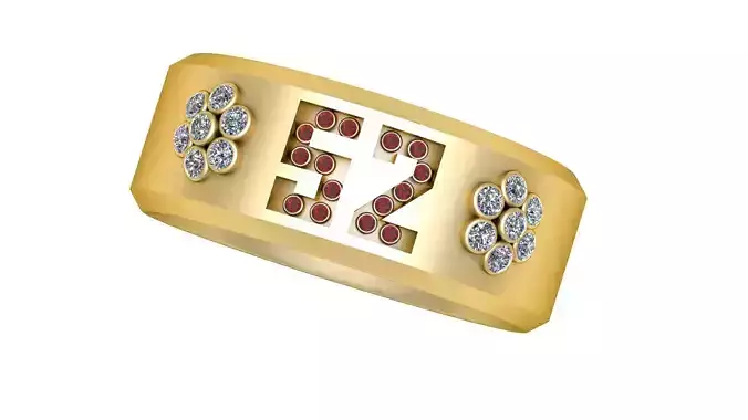 Gold Number 52 Bracelet