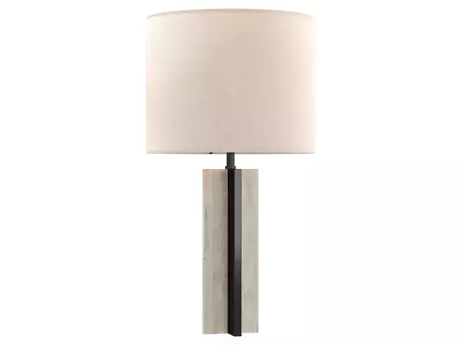 Stone Table Lamp 3D model