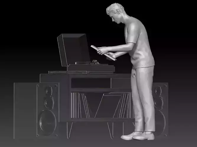 vintage vinyl disc music man 1