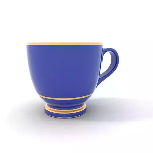 Classic Blue Ceramic Cup model pack Low-poly 3D model