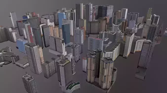 City Buildings Pack Vol3 201-300 With LODs