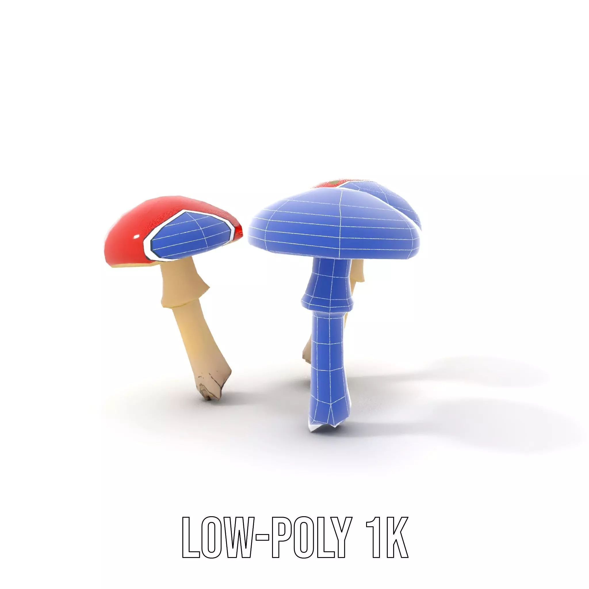 Vivid Amanita Mushrooms model pack Low-poly 3D model_25