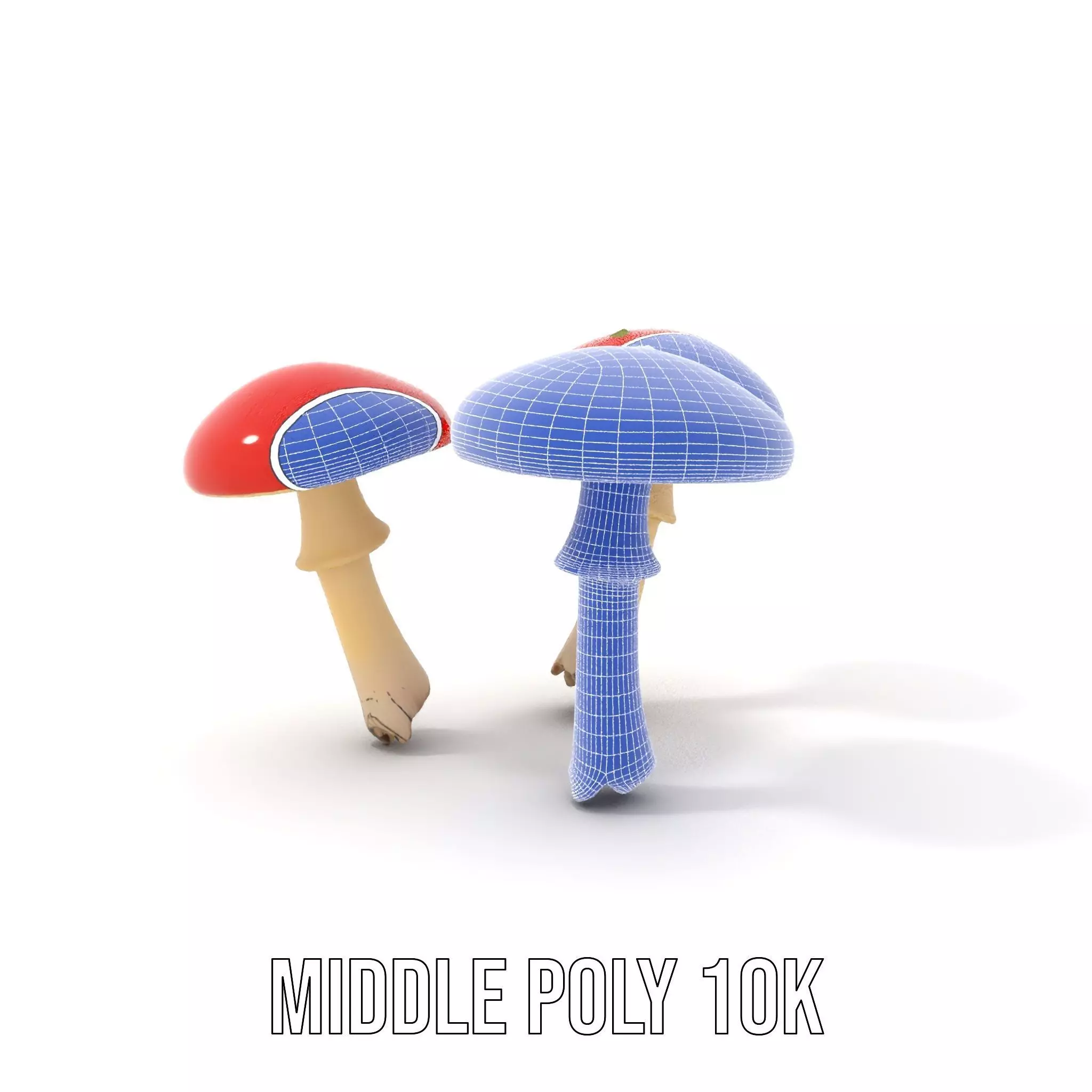 Vivid Amanita Mushrooms model pack Low-poly 3D model_15