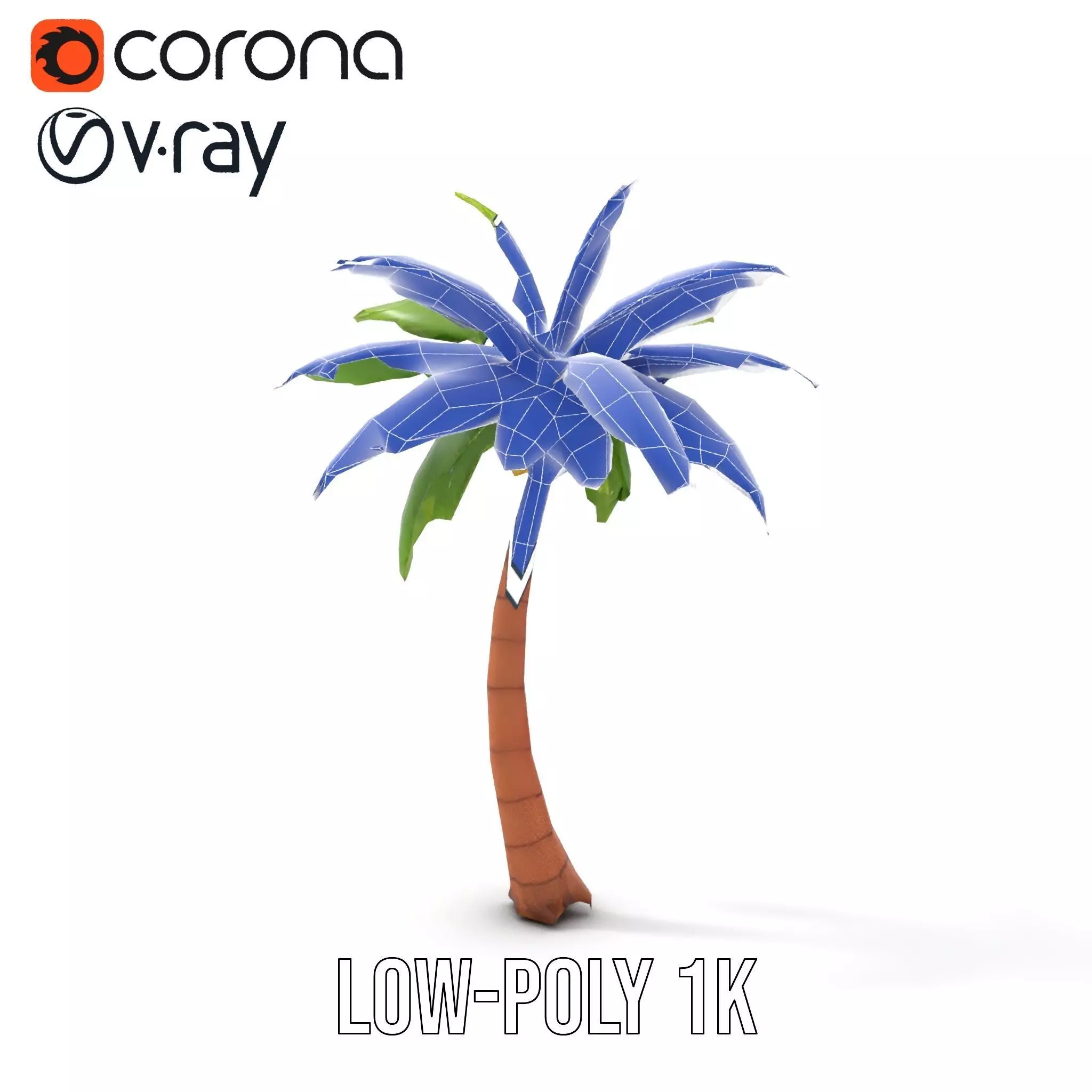 Tropical Palm Tree model pack Low-poly 3D model_14