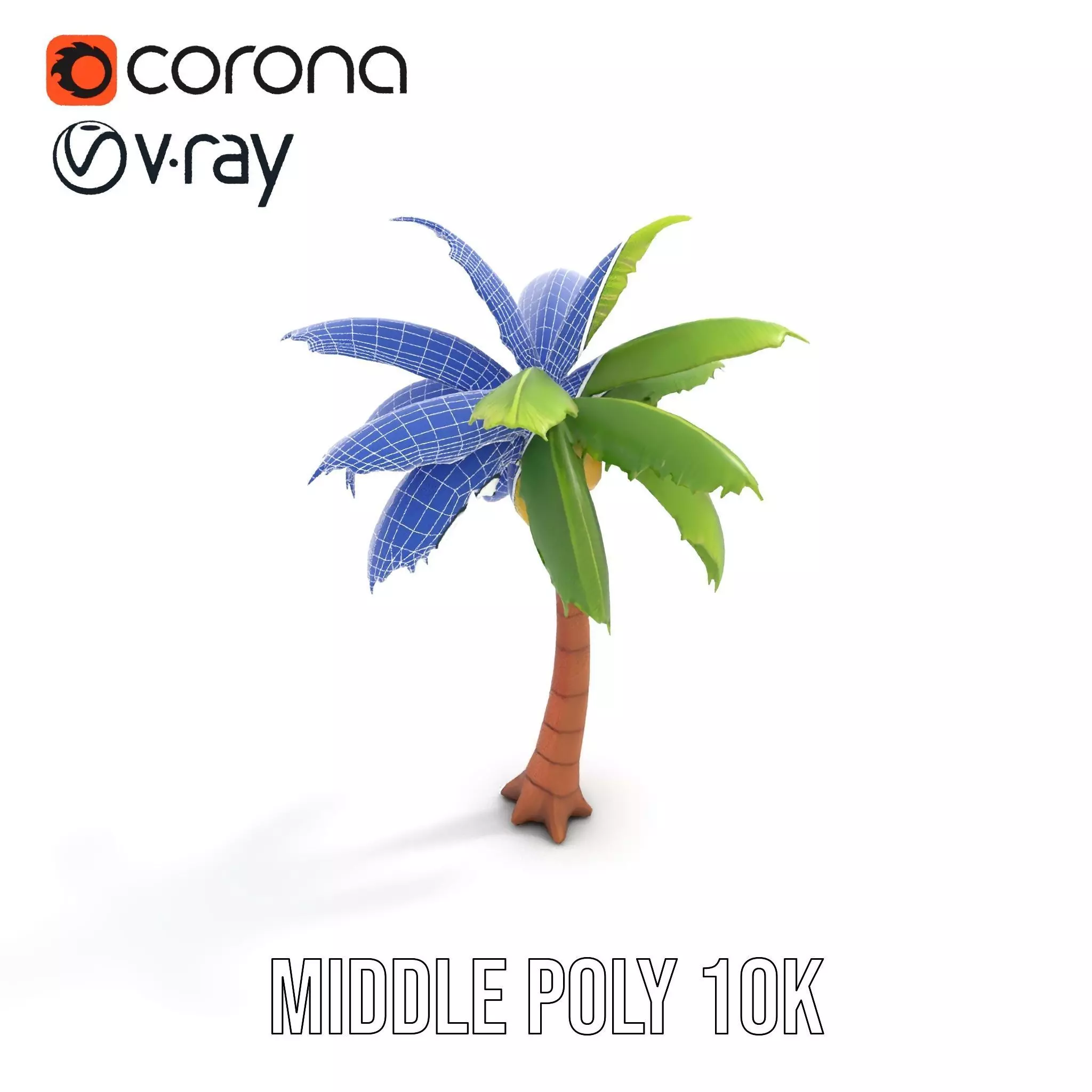 Tropical Palm Tree model pack Low-poly 3D model_22