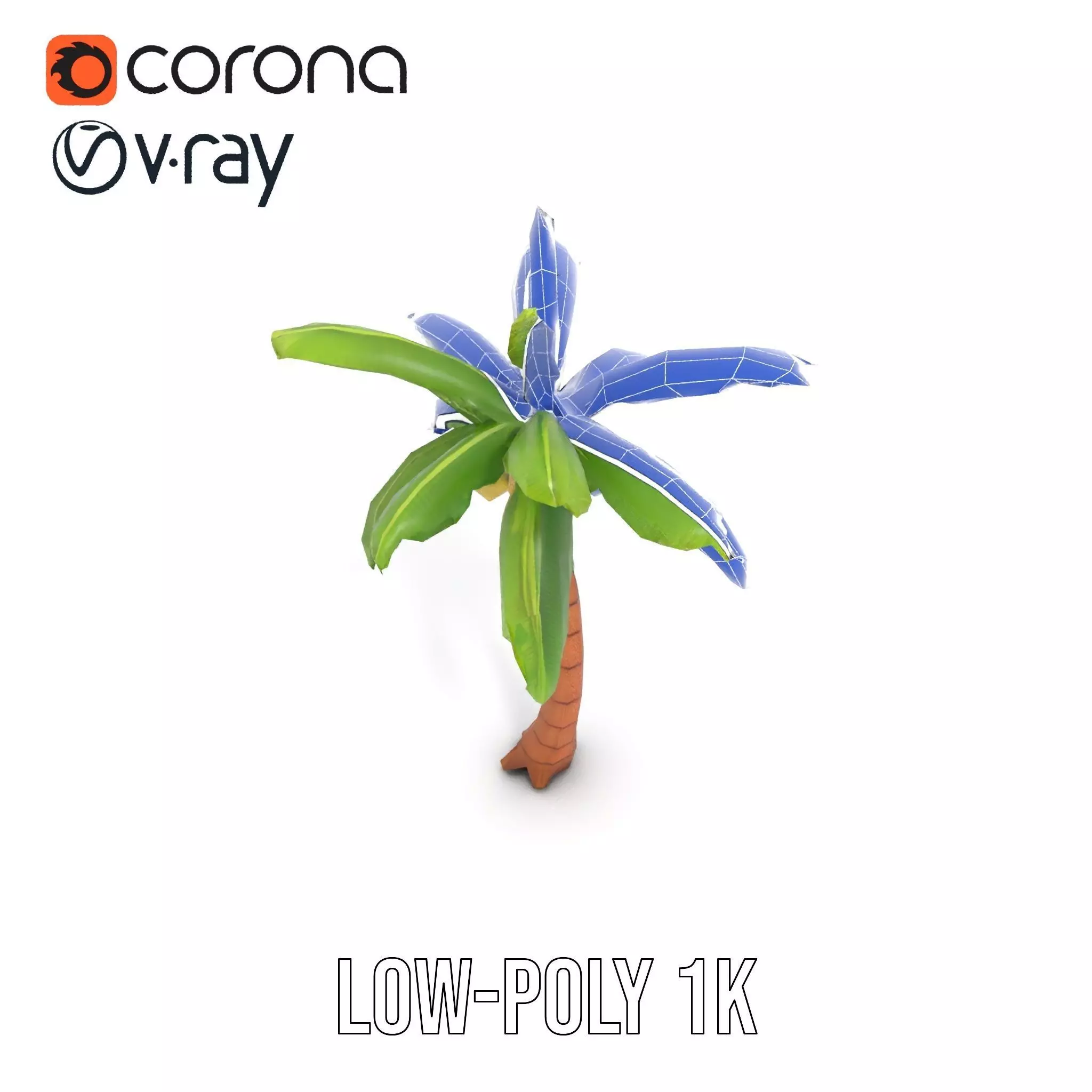 Tropical Palm Tree model pack Low-poly 3D model_12