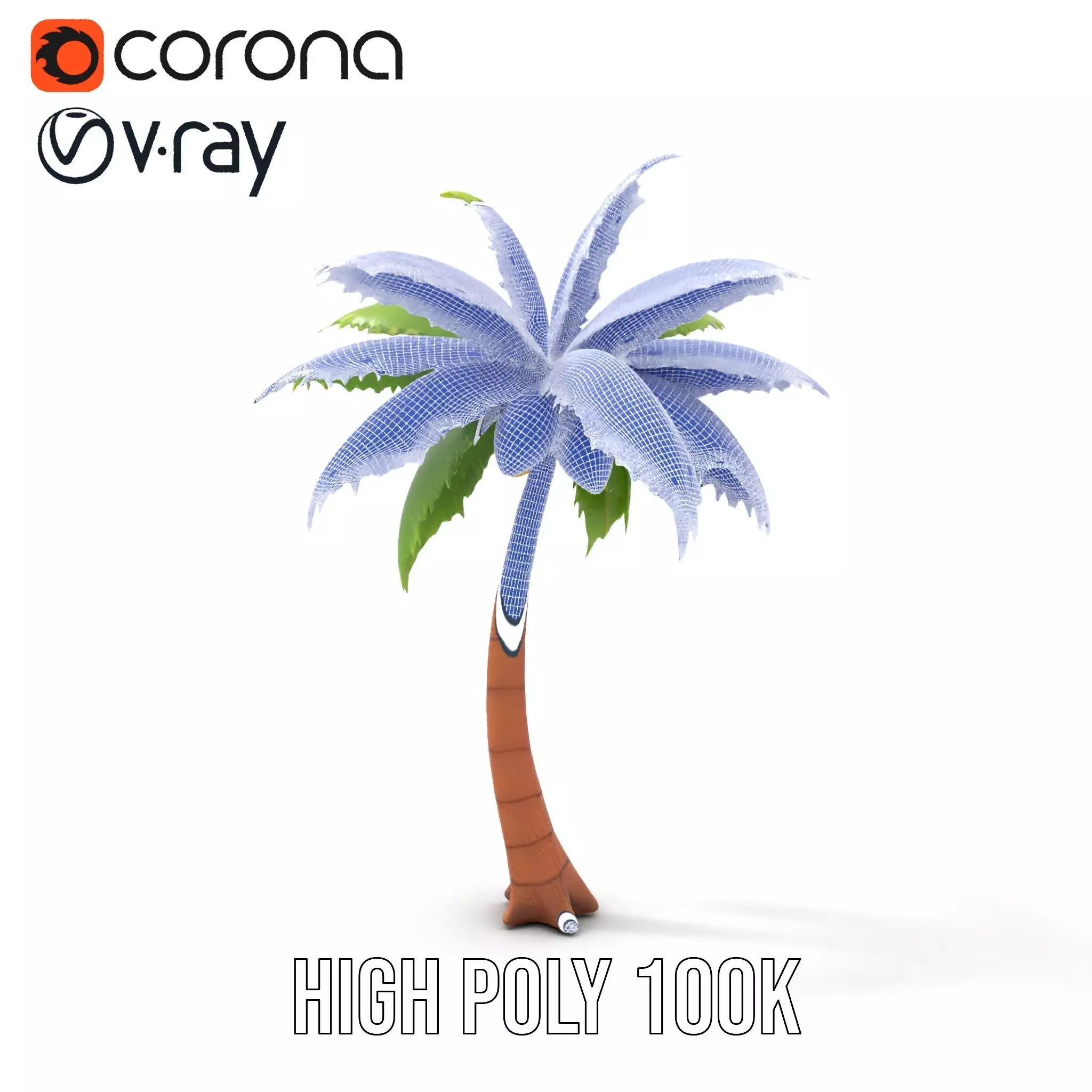Tropical Palm Tree model pack Low-poly 3D model_26