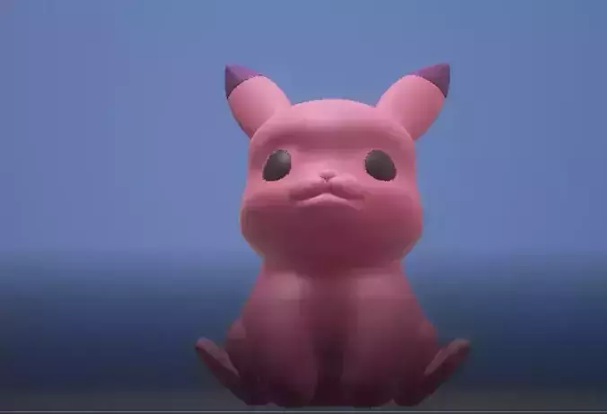 Pink Pikachu toy 3d printable model 