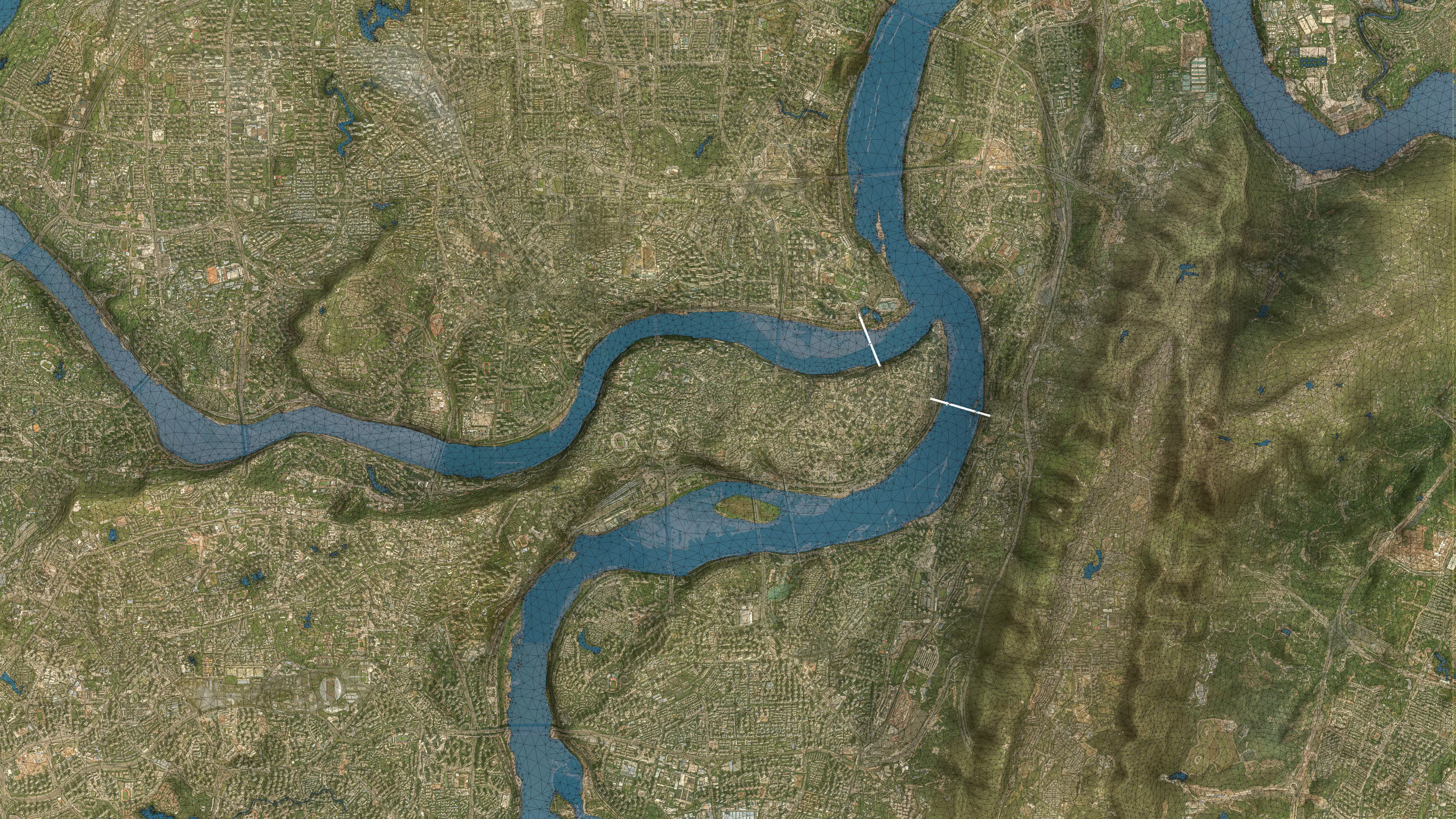 Chongqing - Topography Terrain Low-poly 3D model_28