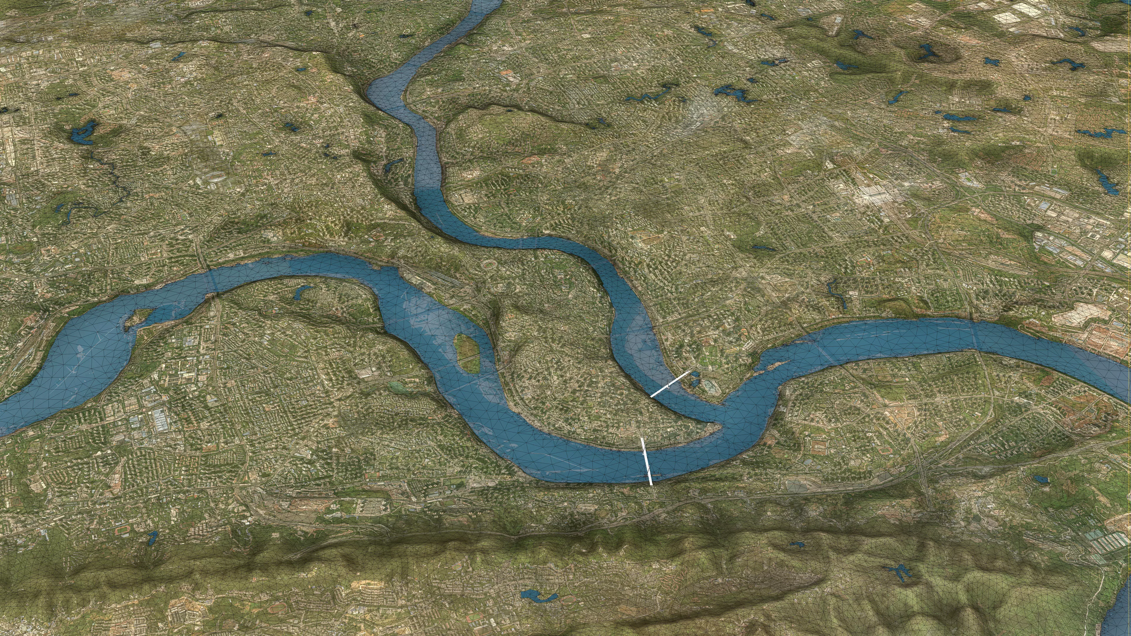 Chongqing - Topography Terrain Low-poly 3D model_10