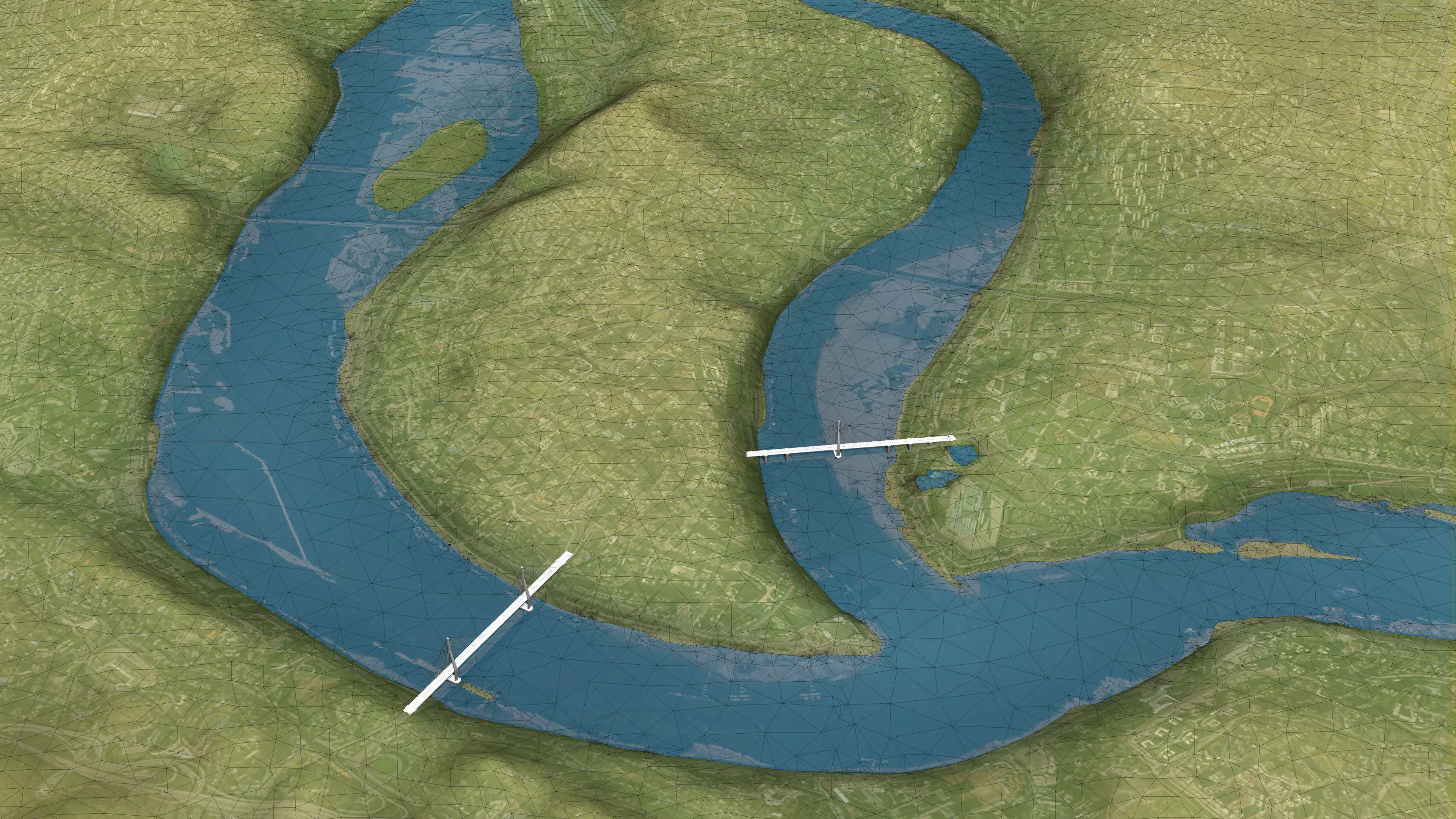 Chongqing - Topography Terrain Low-poly 3D model_2