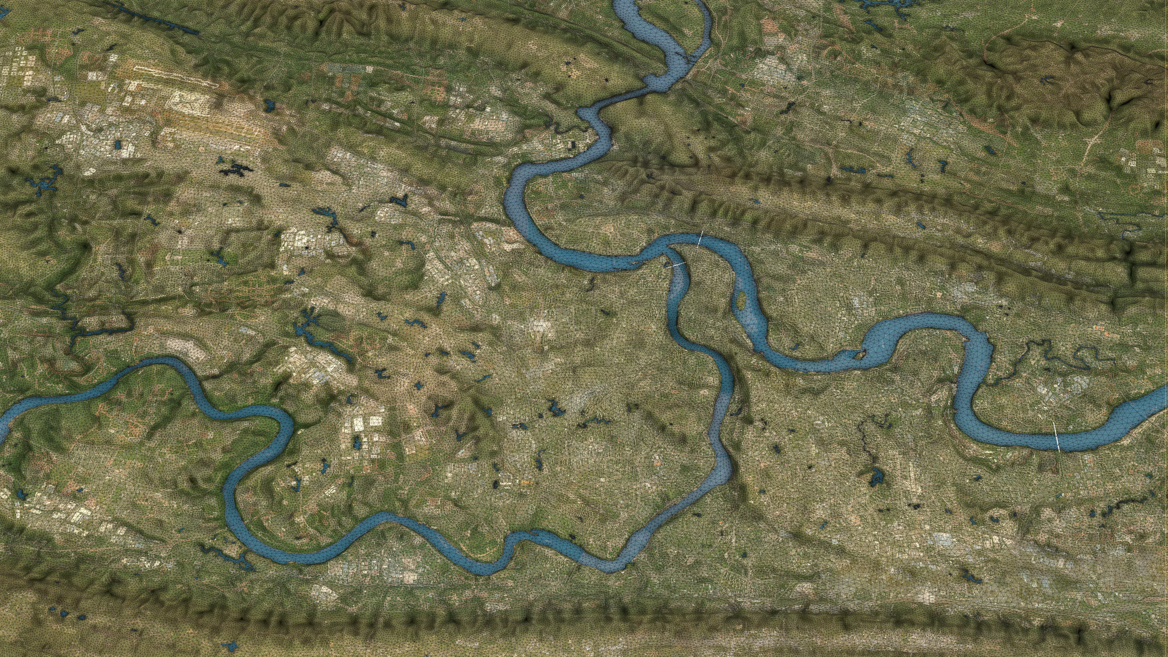 Chongqing - Topography Terrain Low-poly 3D model_19