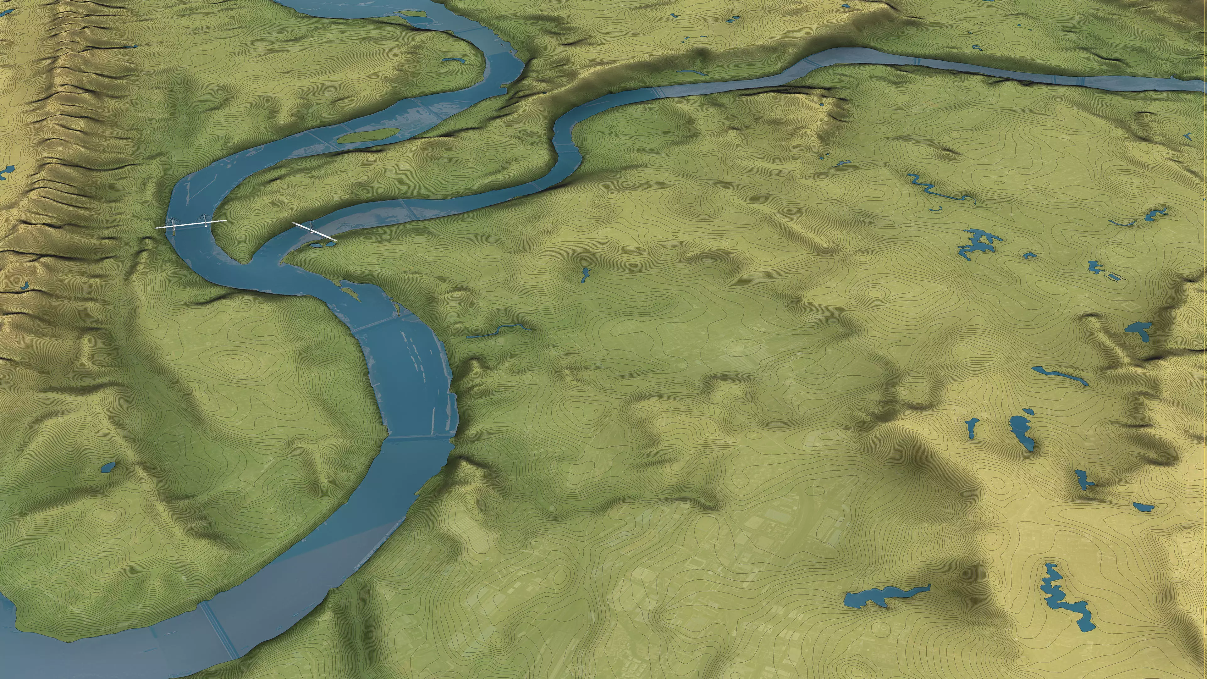 Chongqing - Topography Terrain Low-poly 3D model_15