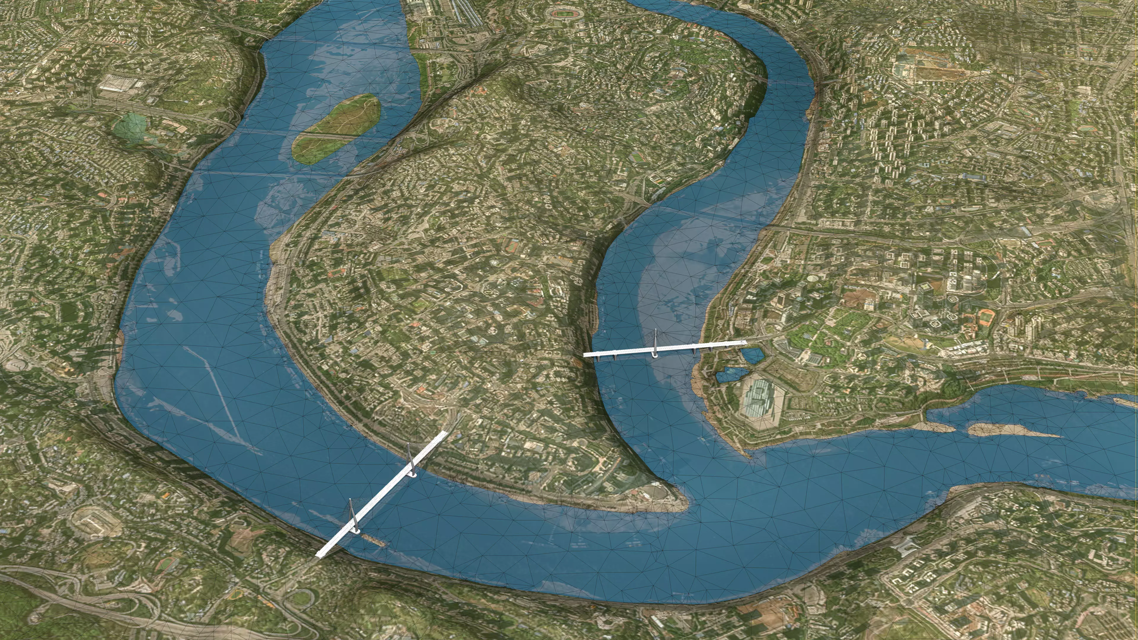 Chongqing - Topography Terrain Low-poly 3D model_1