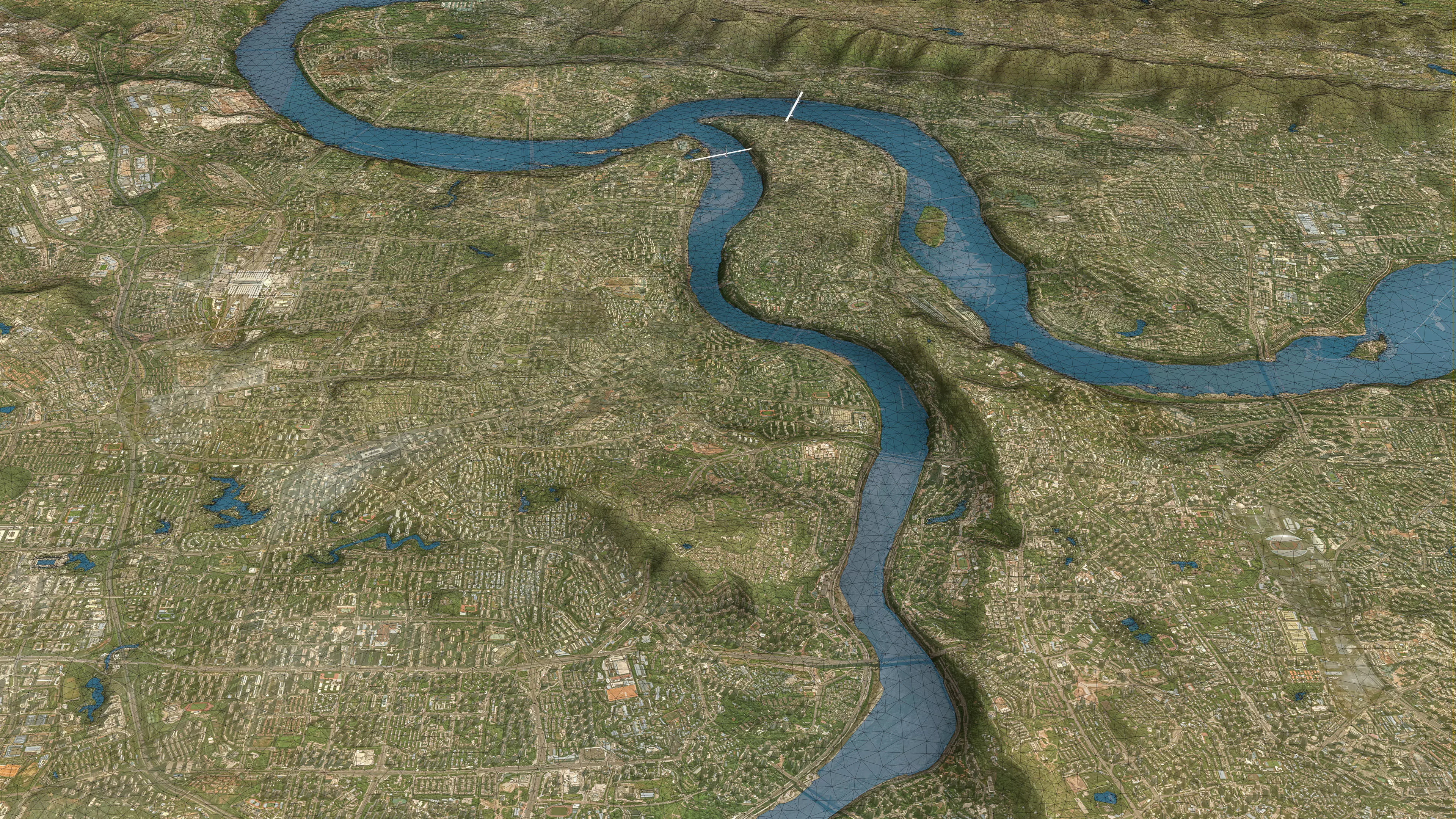 Chongqing - Topography Terrain Low-poly 3D model_7