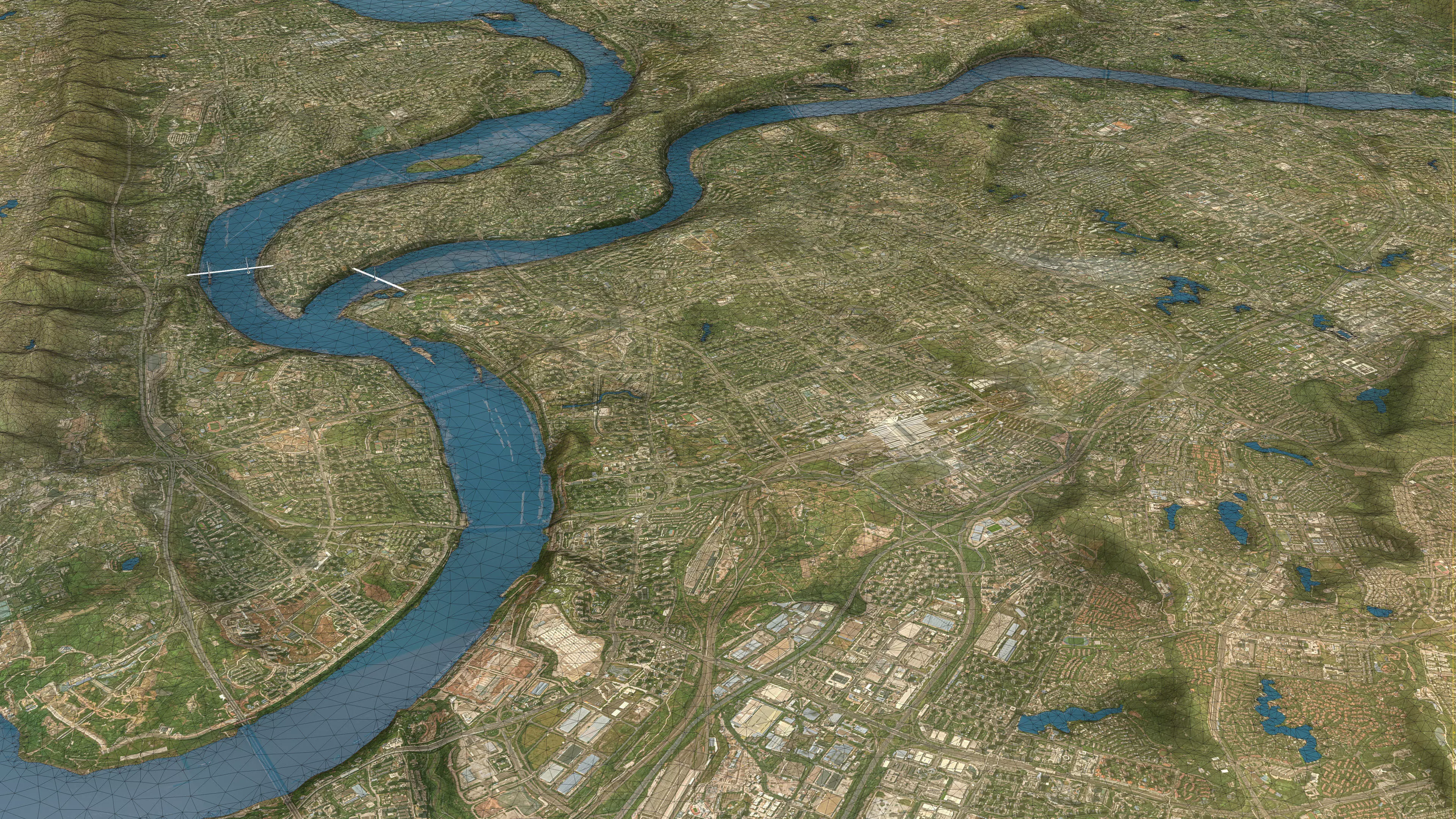 Chongqing - Topography Terrain Low-poly 3D model_13