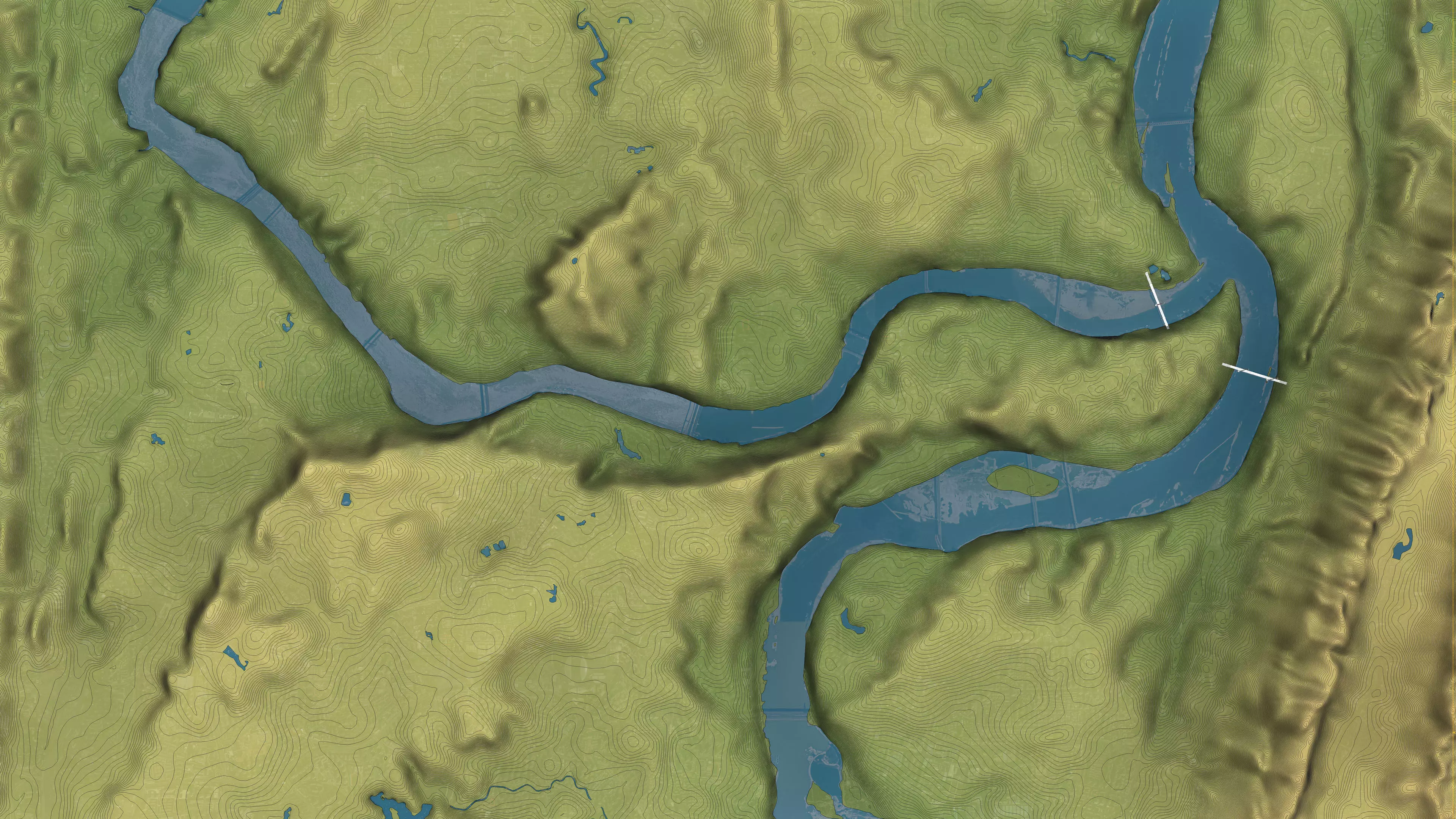 Chongqing - Topography Terrain Low-poly 3D model_6