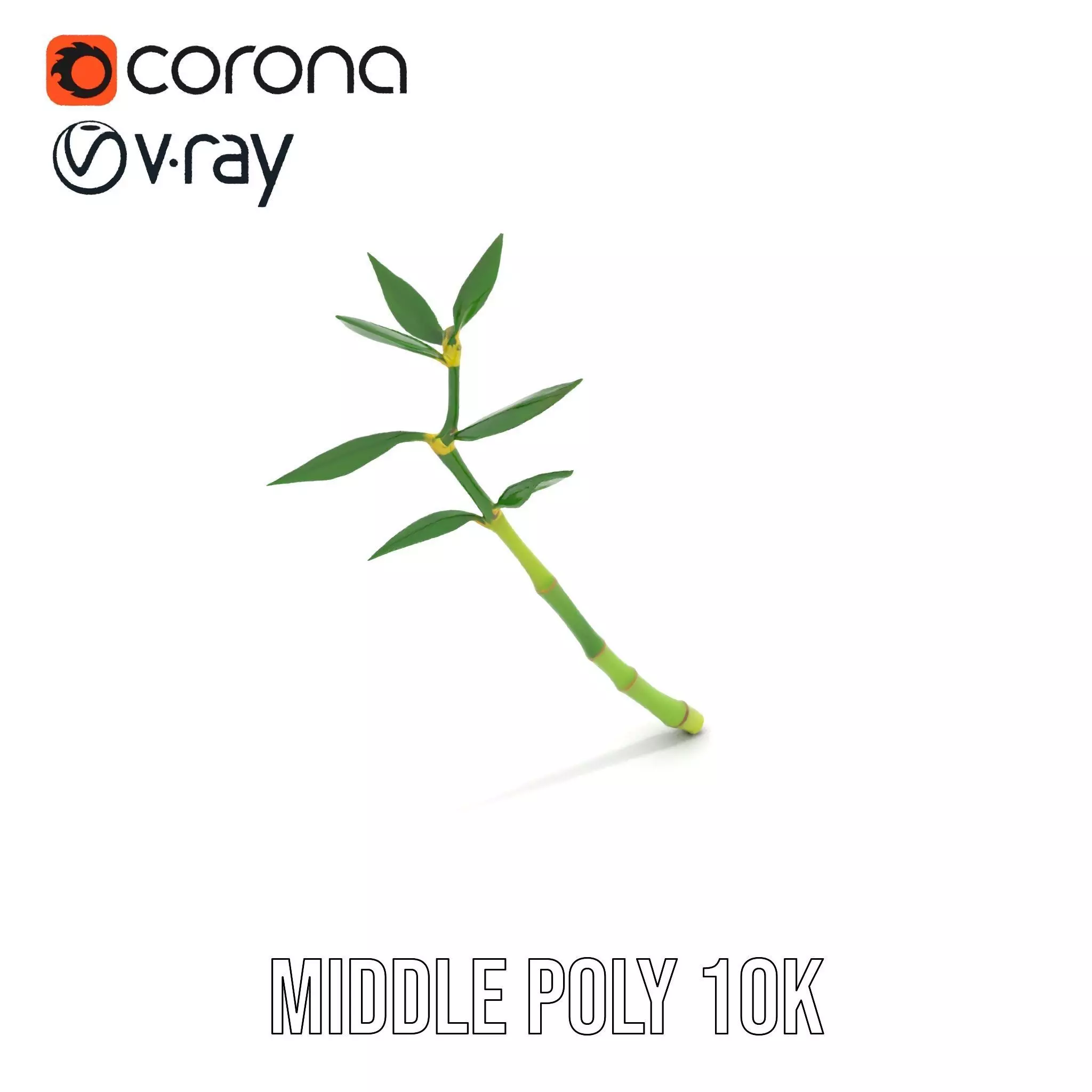 Green Bamboo Stick model pack Low-poly 3D model_11