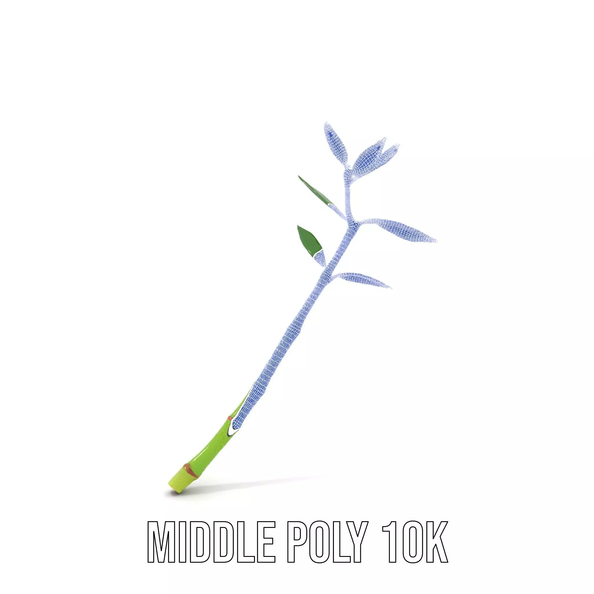 Green Bamboo Stick model pack Low-poly 3D model_30