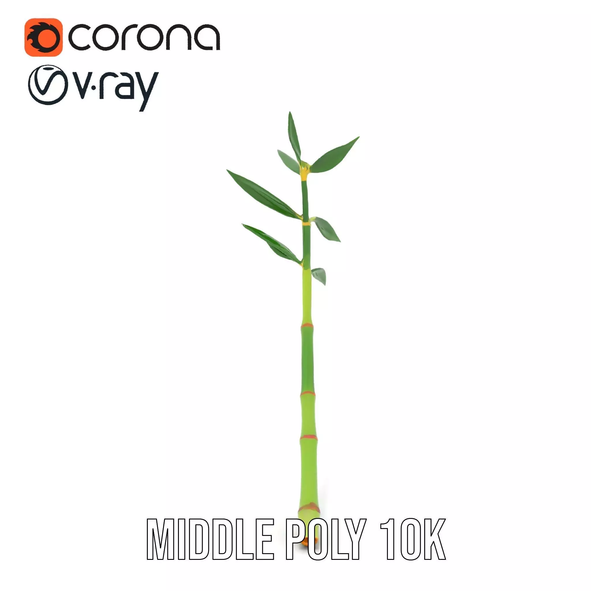 Green Bamboo Stick model pack Low-poly 3D model_27