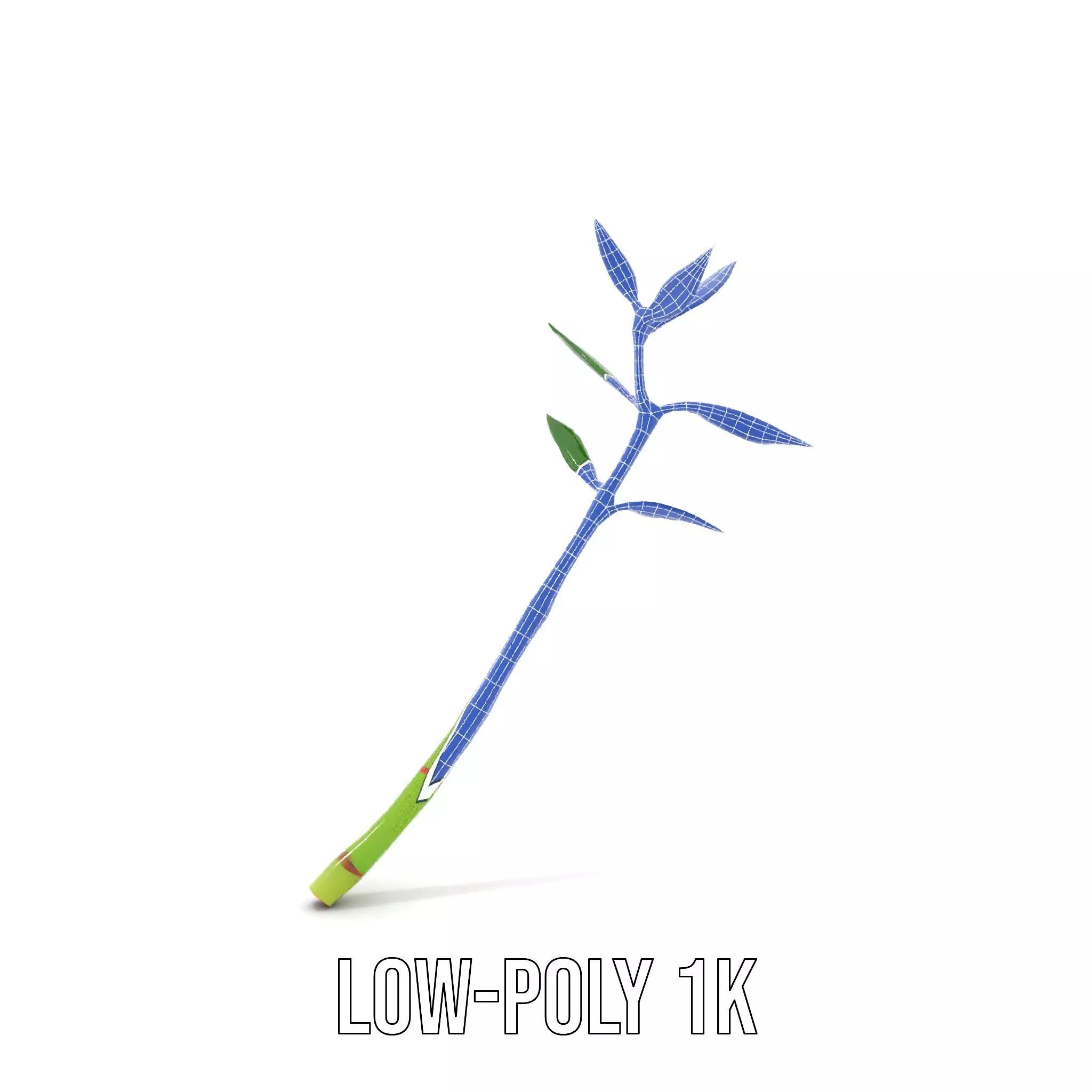 Green Bamboo Stick model pack Low-poly 3D model_28