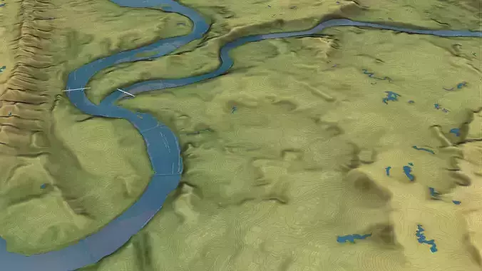 Chongqing - 3D City Topography Terrain 3D Model Pack 3